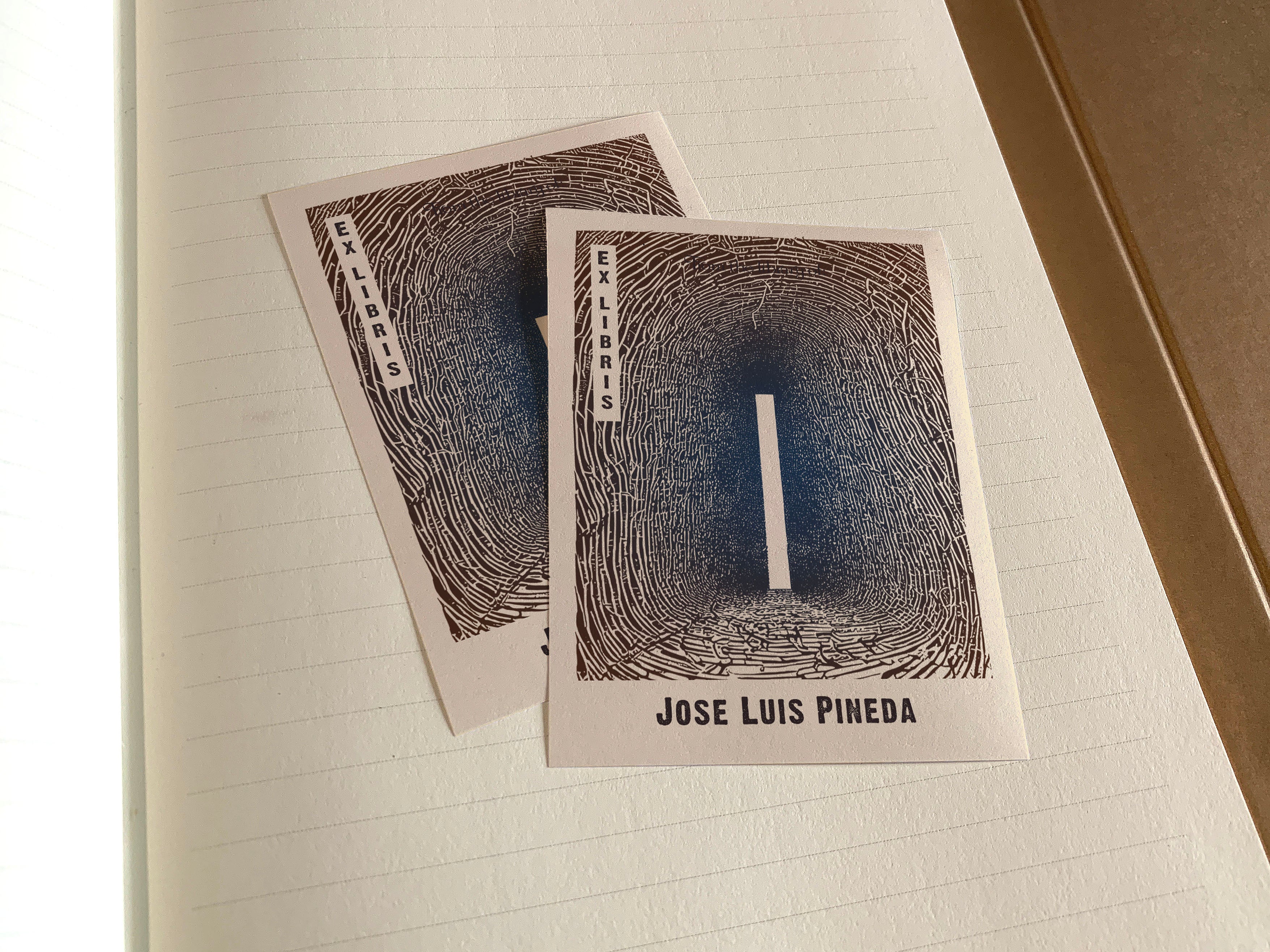 The Tunnel, Personalized Ex-Libris Bookplates, Crafted on Traditional Gummed Paper, 3in x 4in, Set of 30