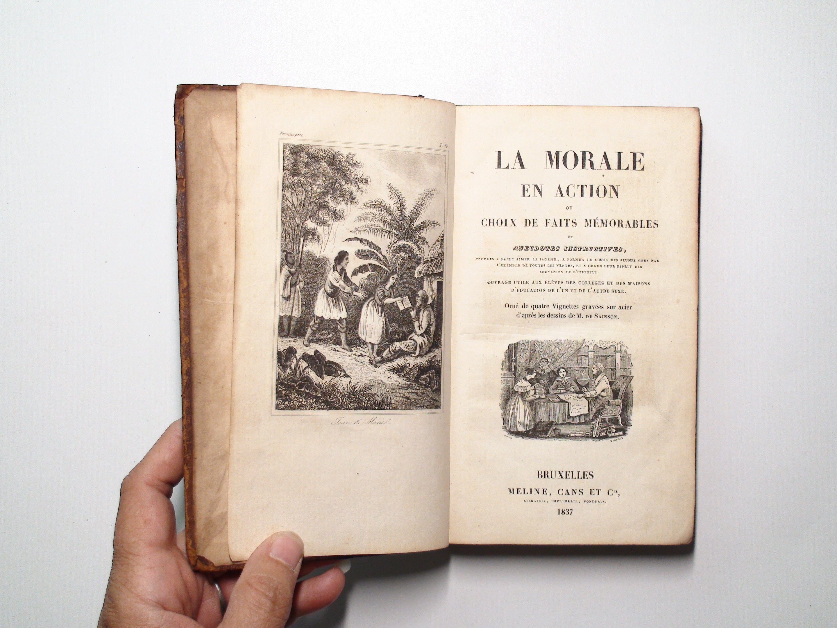 La Morale En Action, French Language, Illustrated, 1st Ed, 1837