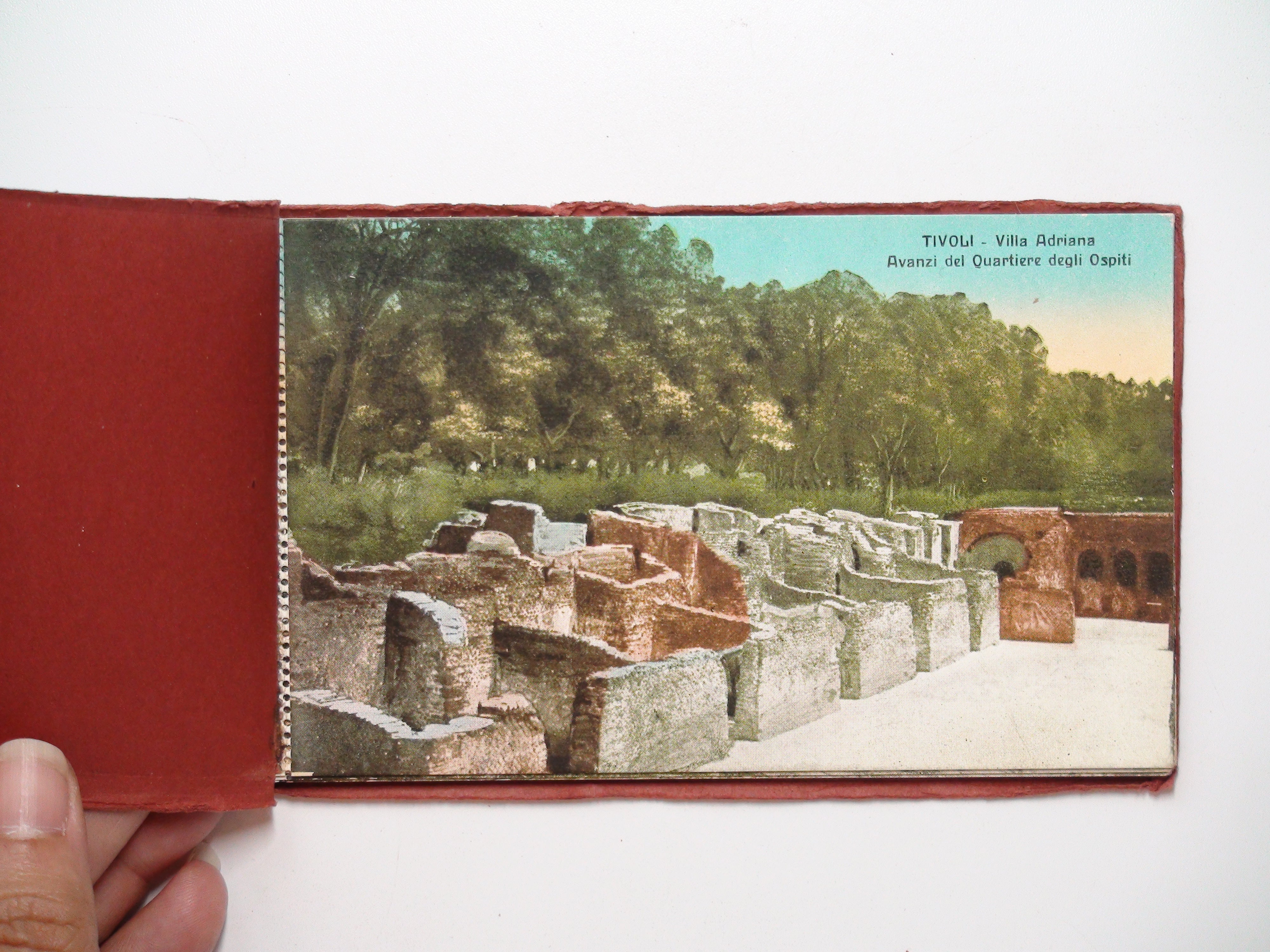 Ricordo di Villa Adriana, Tivoli Souvenir Book, 12 Color Postcards, c1920s