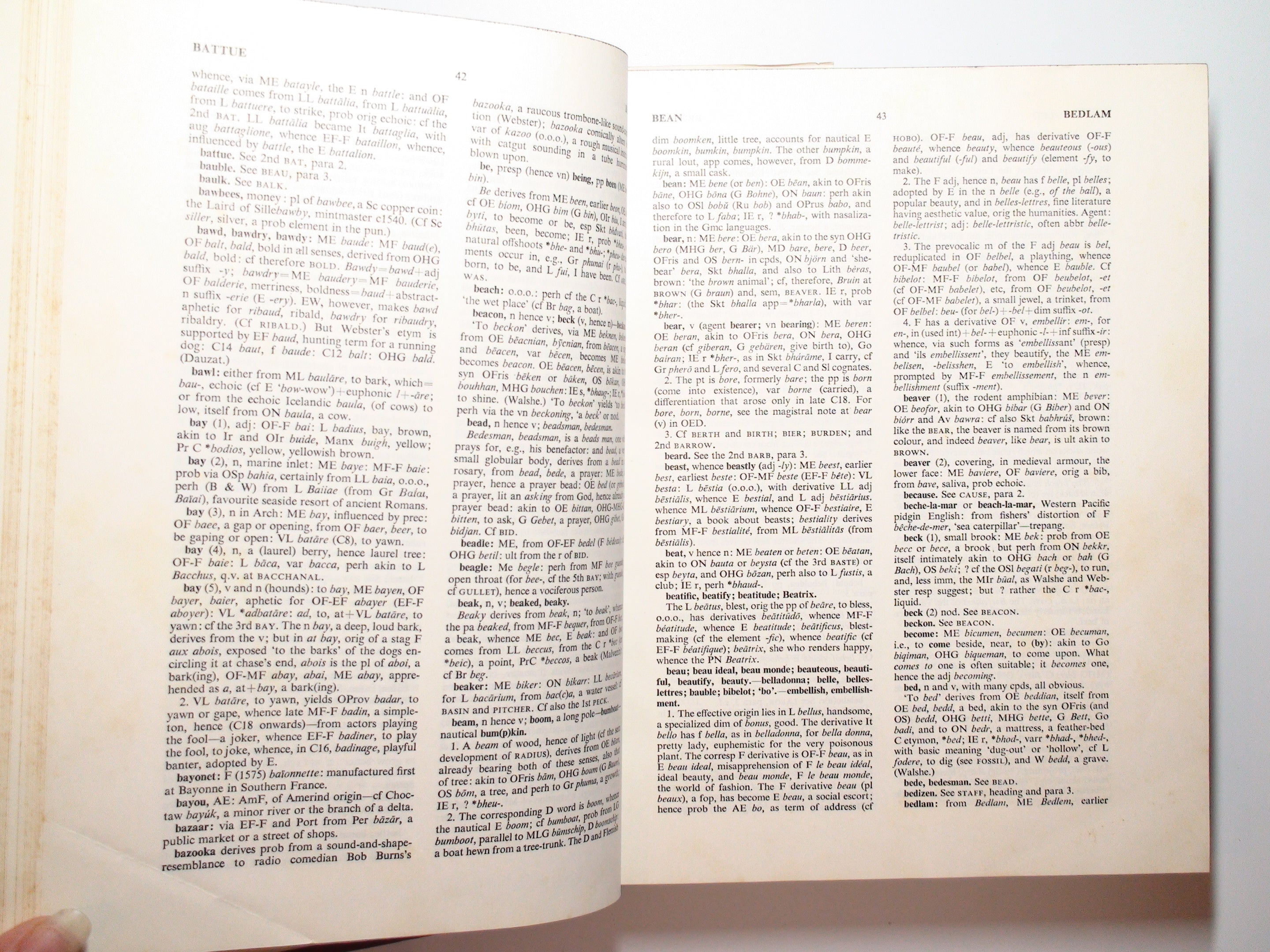 Origins, A Short Etymological Dictionary of Modern English, Eric Partridge, 1958