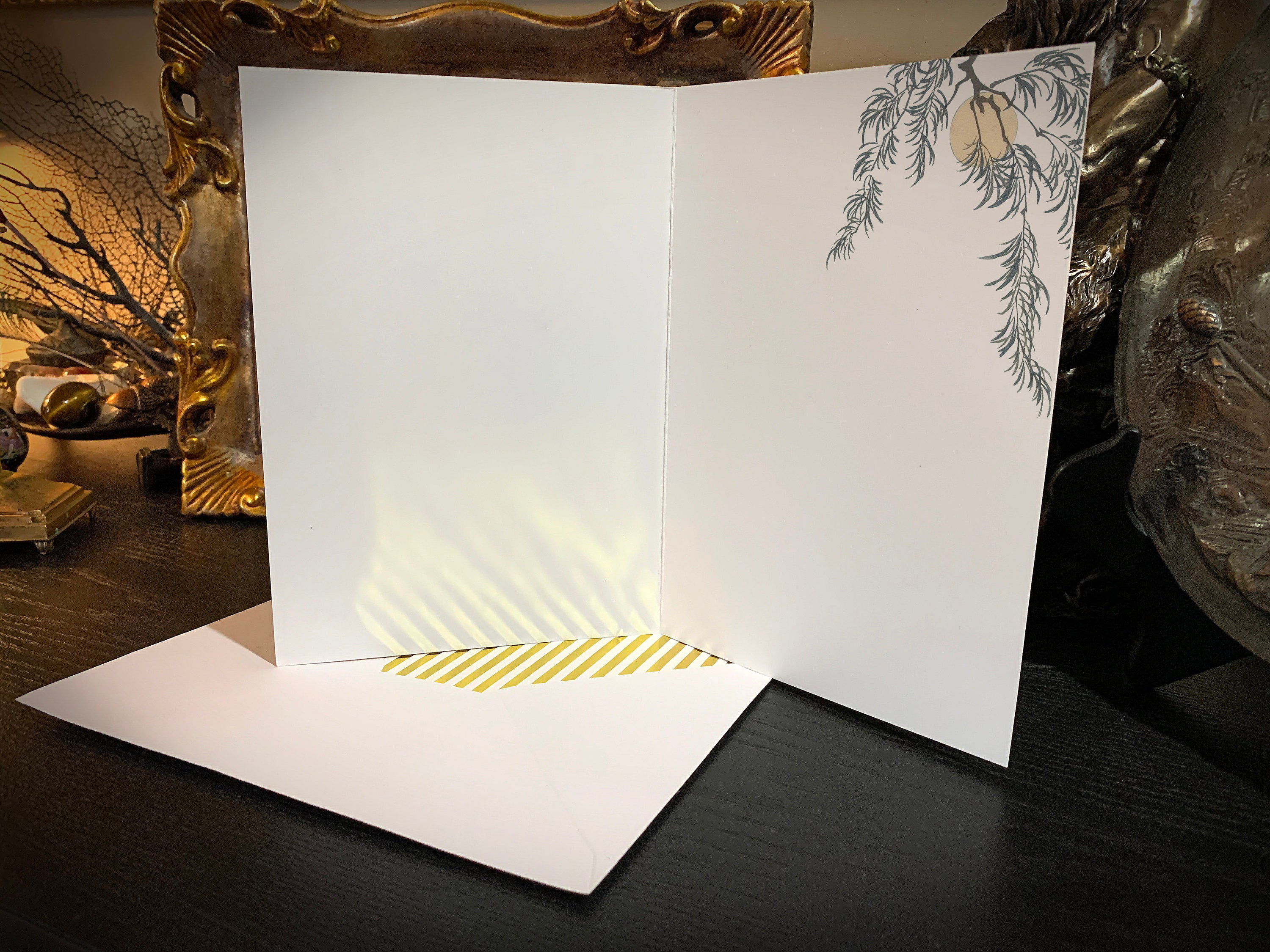 The Moon on Musashi Plain by Tsukioka Yoshitoshi Greeting Card with Gold Foil Envelope, 1 Card/Envelope