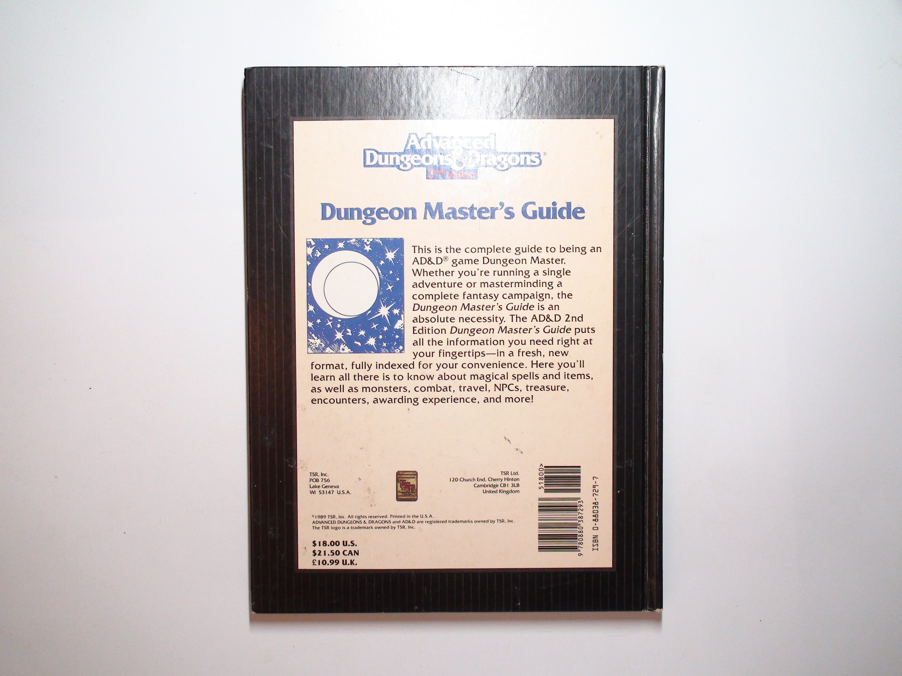 Dungeon Master's Guide, David Cook, AD&D 2nd Ed, TSR, #2100, 1989, Illustrated