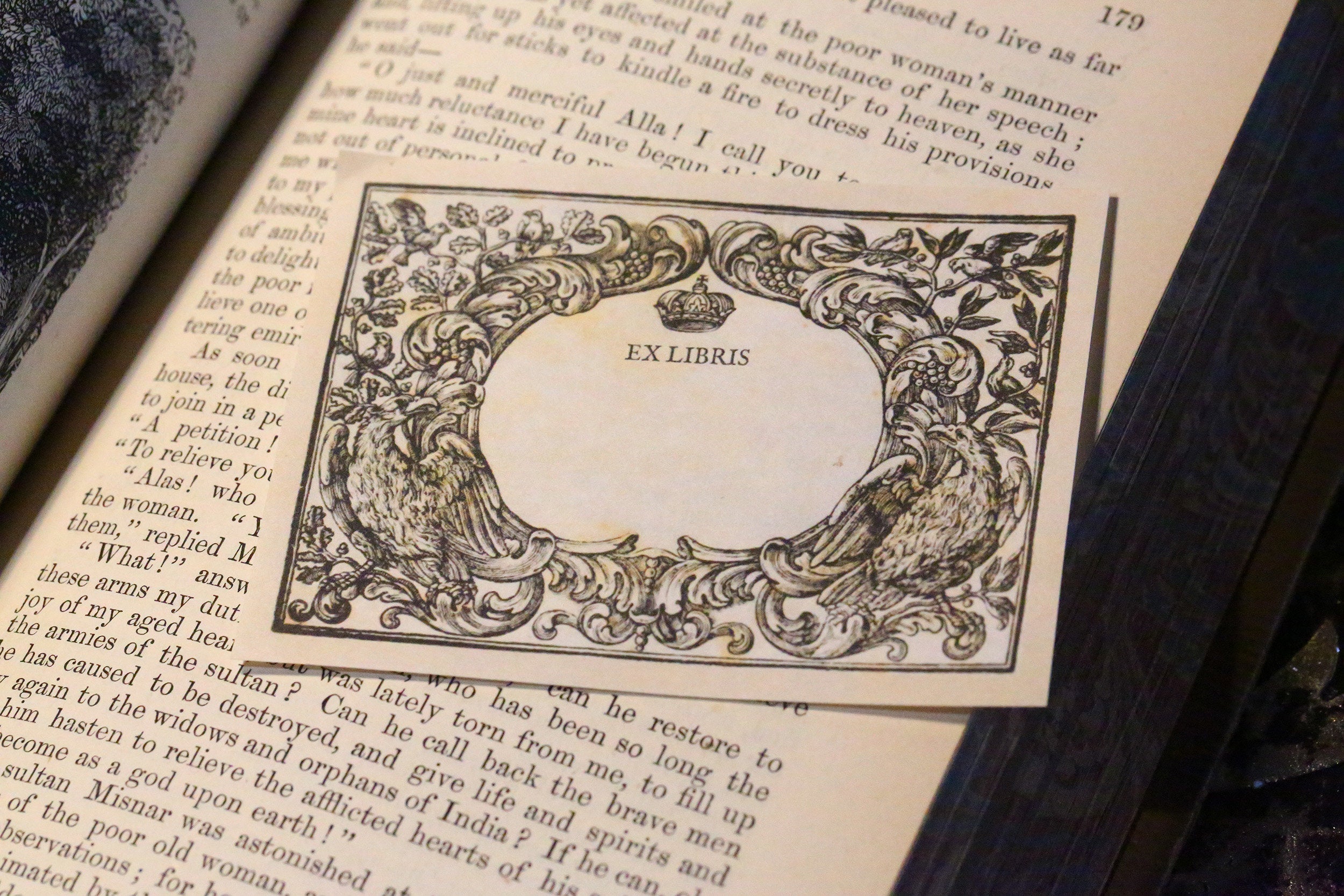 Royal Eagles, Personalized Ex-Libris Bookplates, Crafted on Traditional Gummed Paper, 3.25in x 2.5in, Set of 30