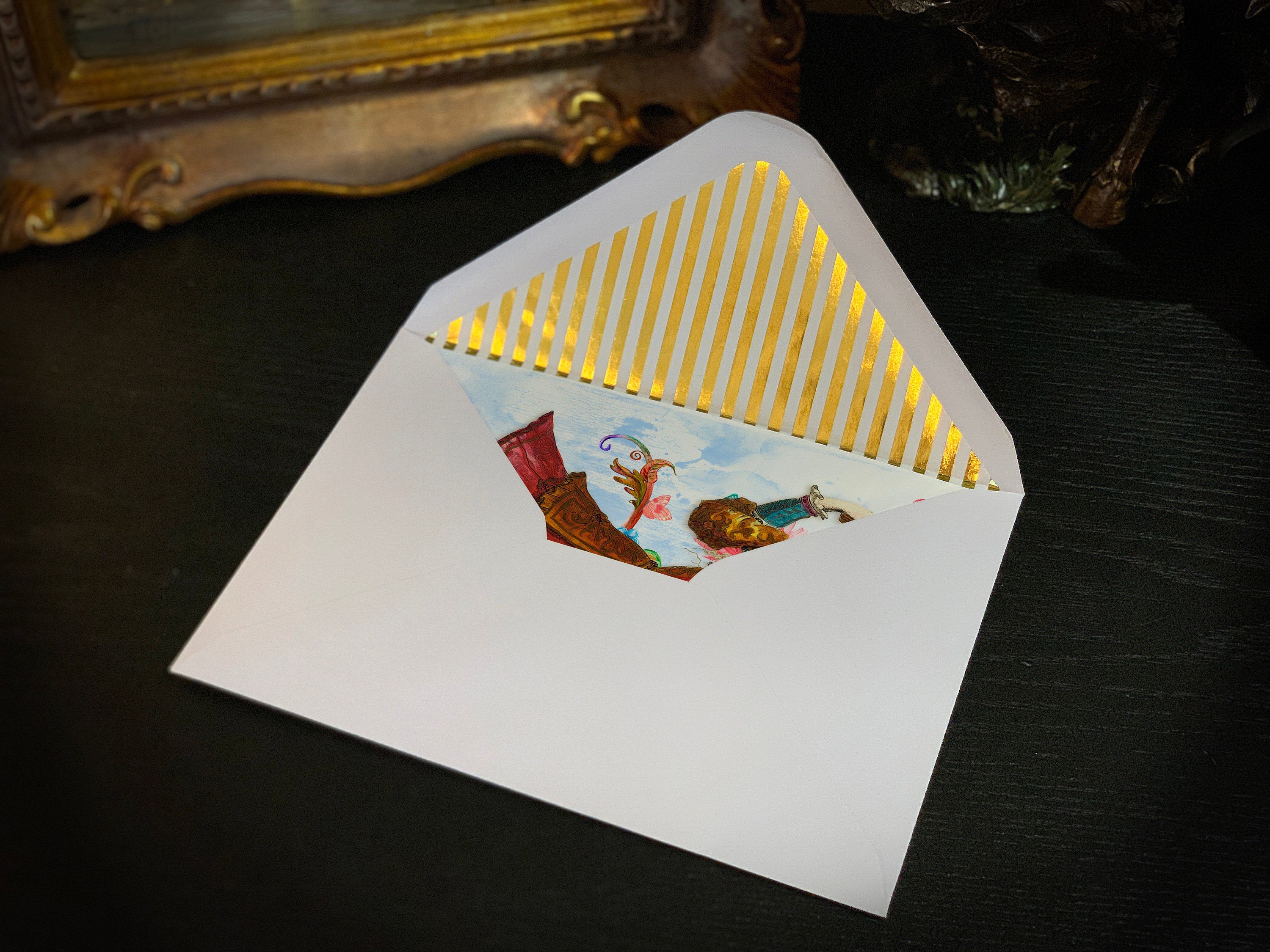 Have a Fabulous Birthday, Dandy Greeting Card with Elegant Striped Gold Foil Envelope, 1 Card/Envelope