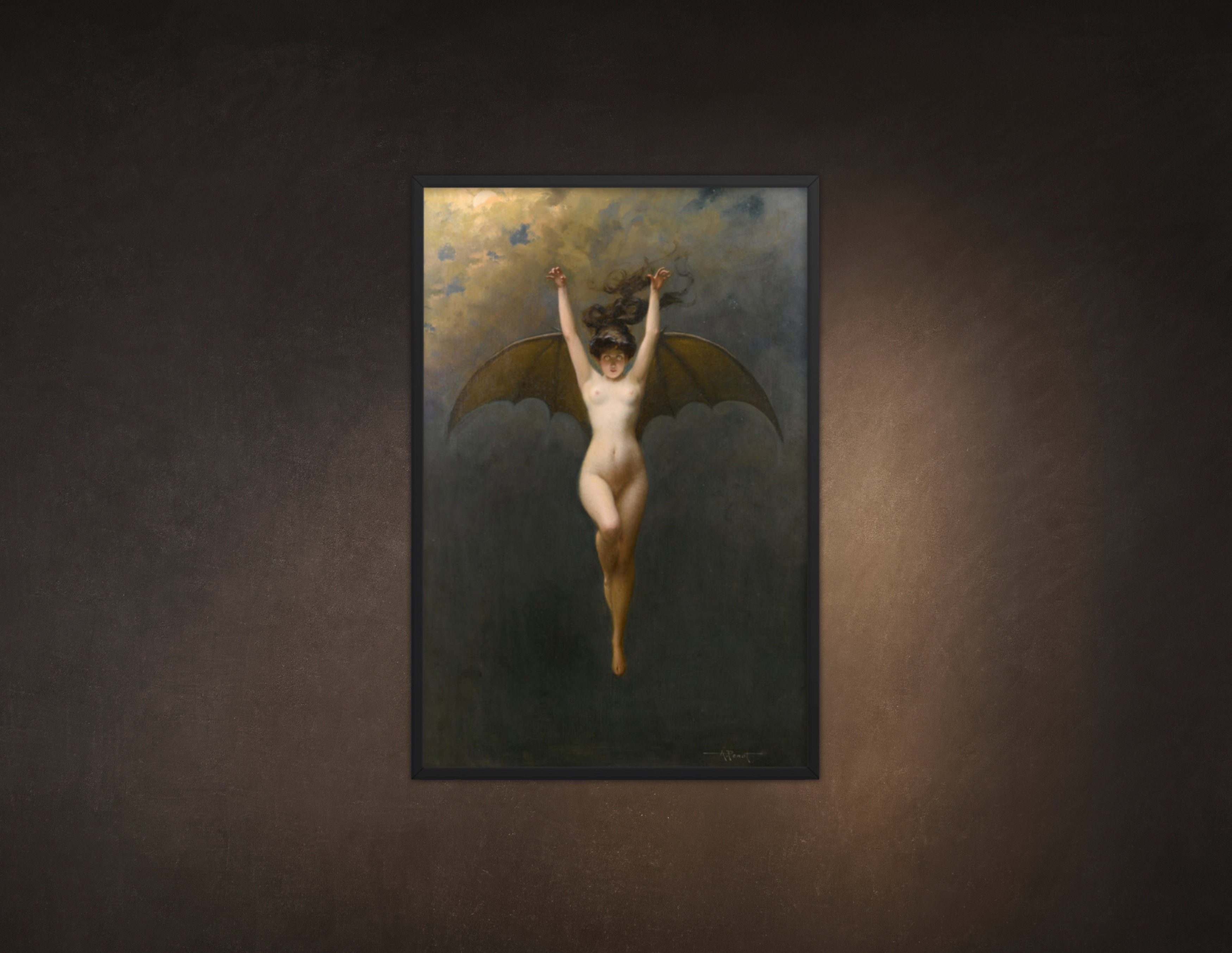 La Femme Chauve-Souris (The Bat Woman), by Albert Joseph Penot, Framed Print, Available in Two Sizes