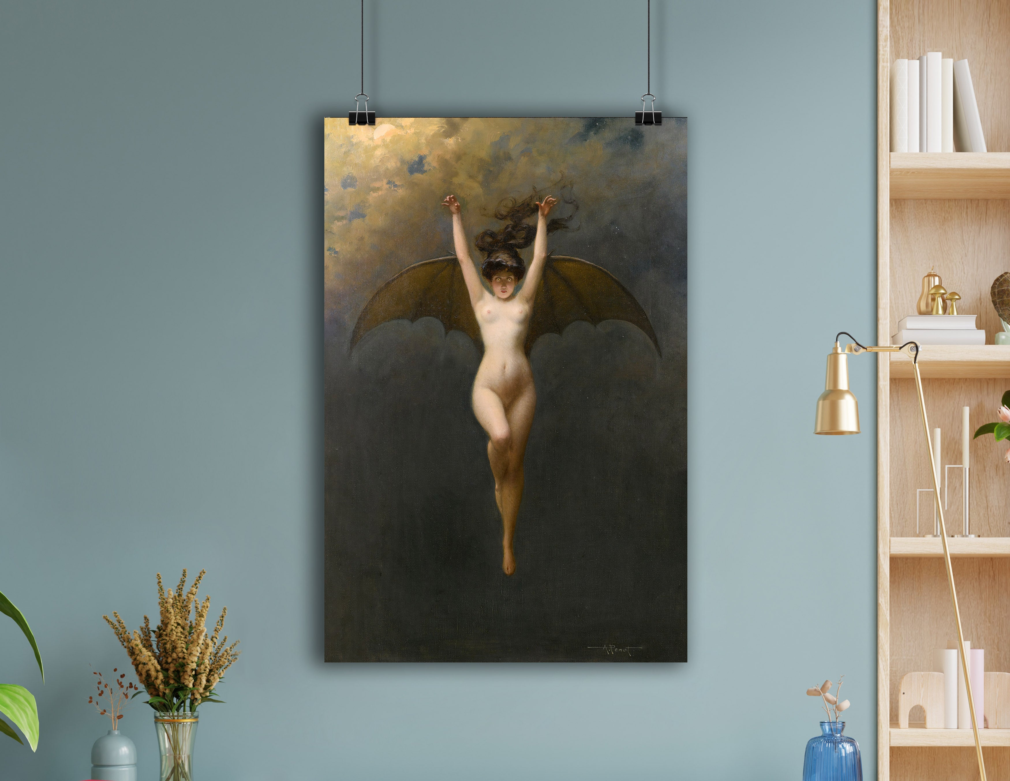Albert Joseph Pénot, La Femme Chauve-Souris (The Bat Woman), Museum-quality Matte Poster Print, Available in Multiple Sizes