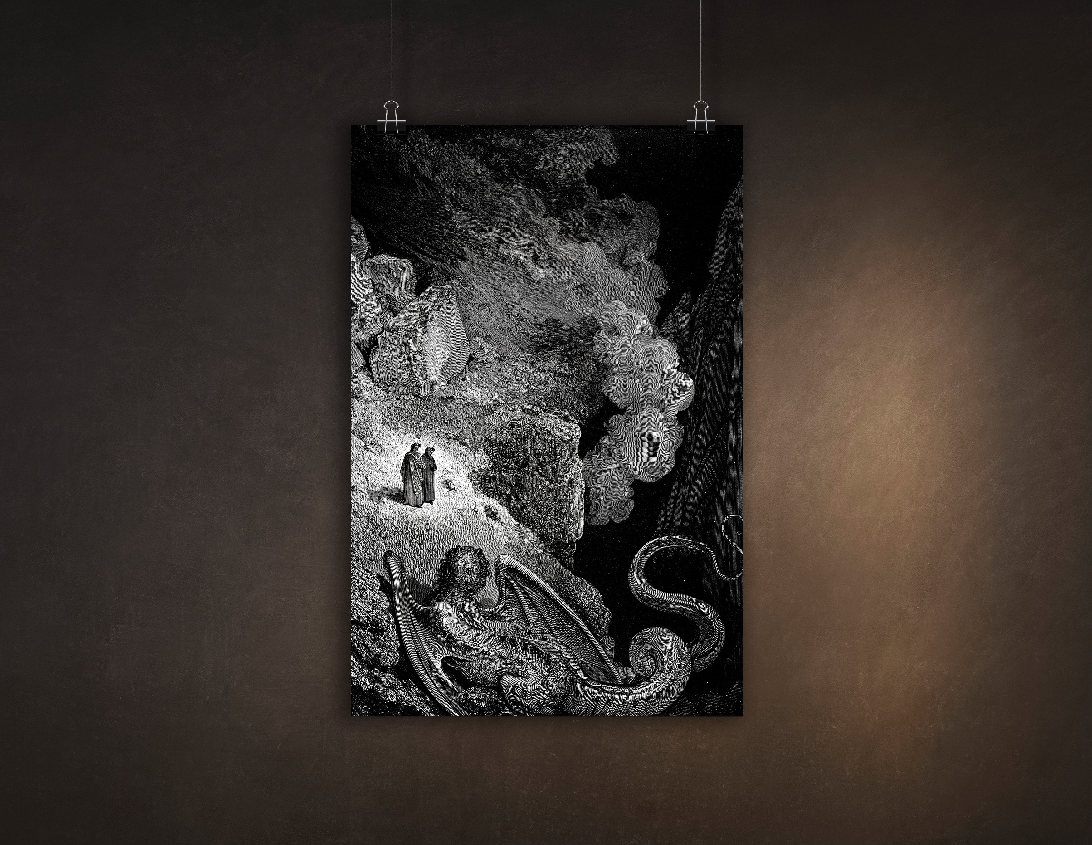 Dante's Inferno, Canto XVII, Illustrated by Gustave Dore, Premium Poster, Art Print, Available in Multiple Sizes