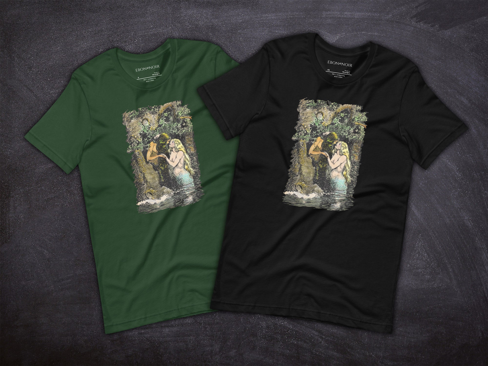 The Nymph Caught the Dryad in Her Arms, Illustrated by Harold Robert Millar, Unisex T-shirt, Available in Multiple Colors