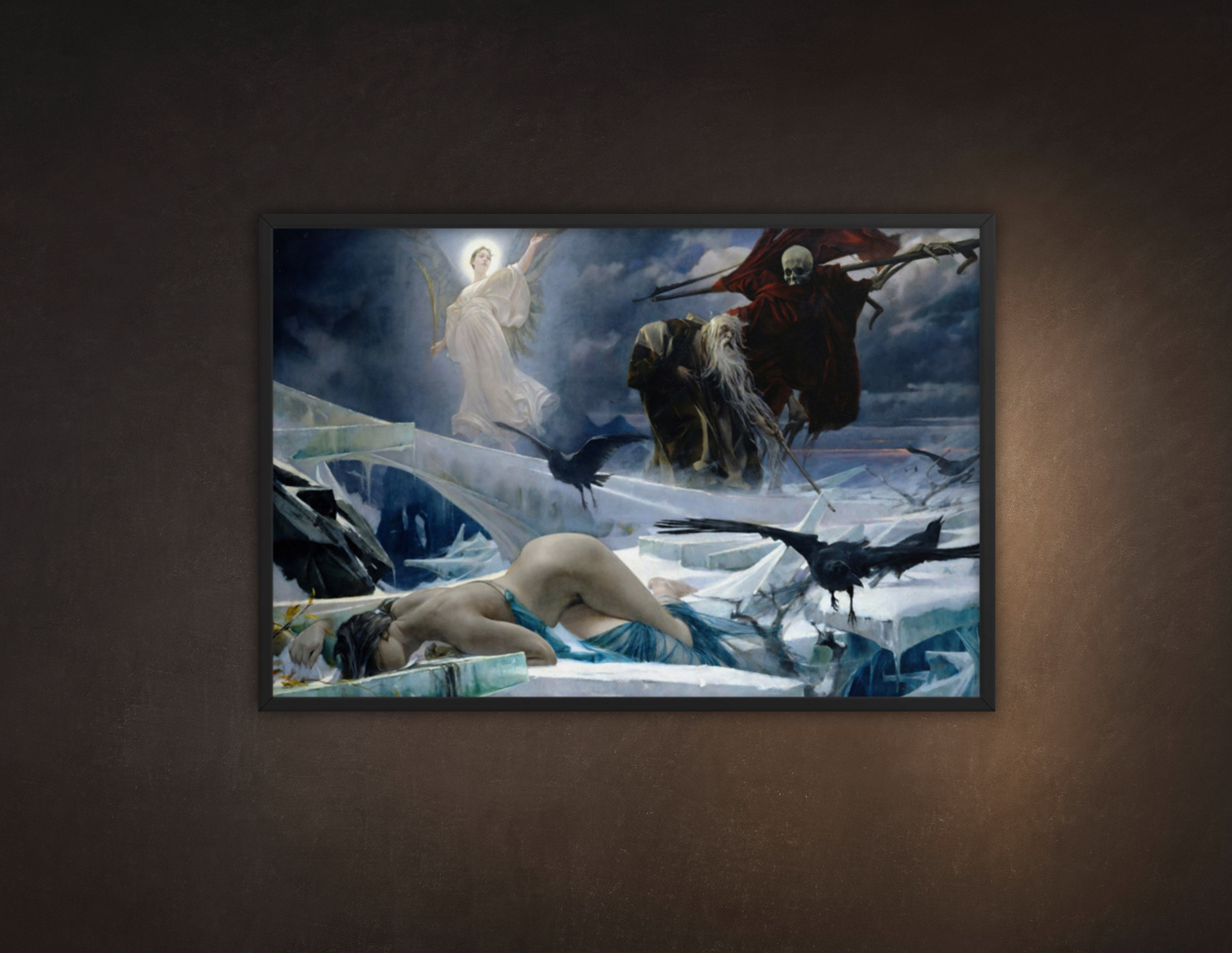 Ahasuerus at the End of the World, by Adolf Hirémy-Hirschl, Framed Art Print Poster, Available in Two Sizes