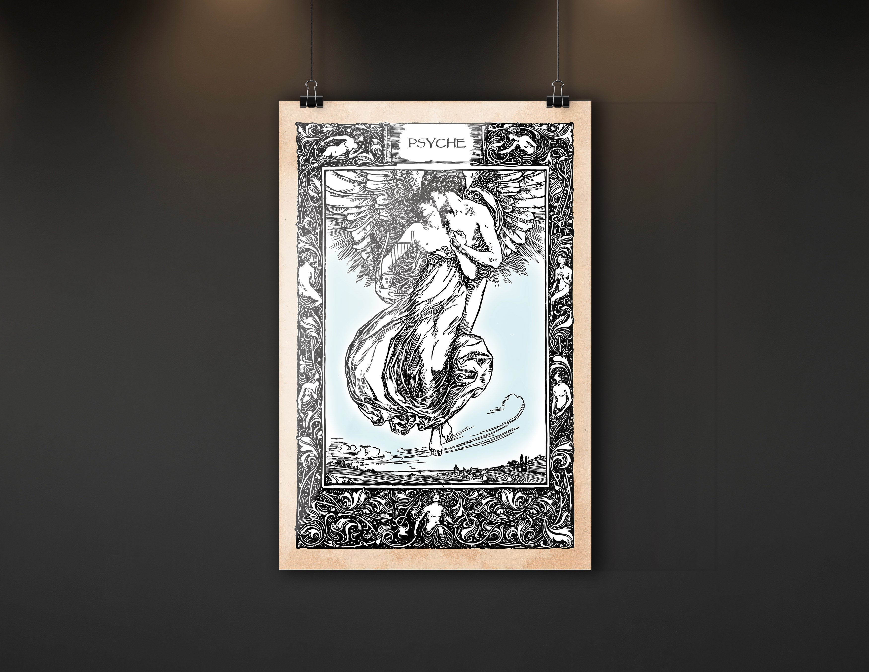 Cupid and Psyche Poster, Professionally Printed on Ethically Sourced, Premium Paper, Available in Two Sizes