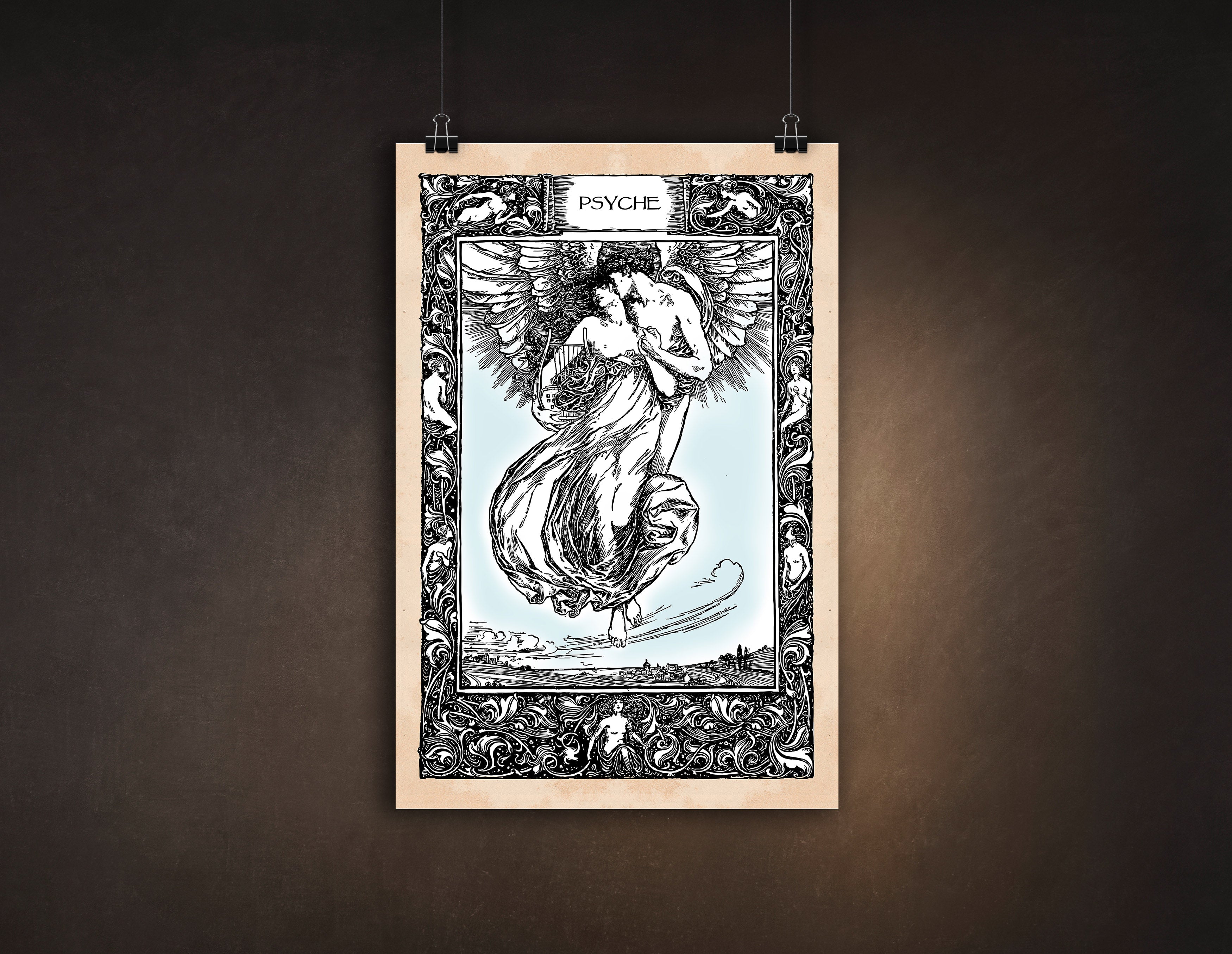 Cupid and Psyche Poster, Professionally Printed on Ethically Sourced, Premium Paper, Available in Two Sizes