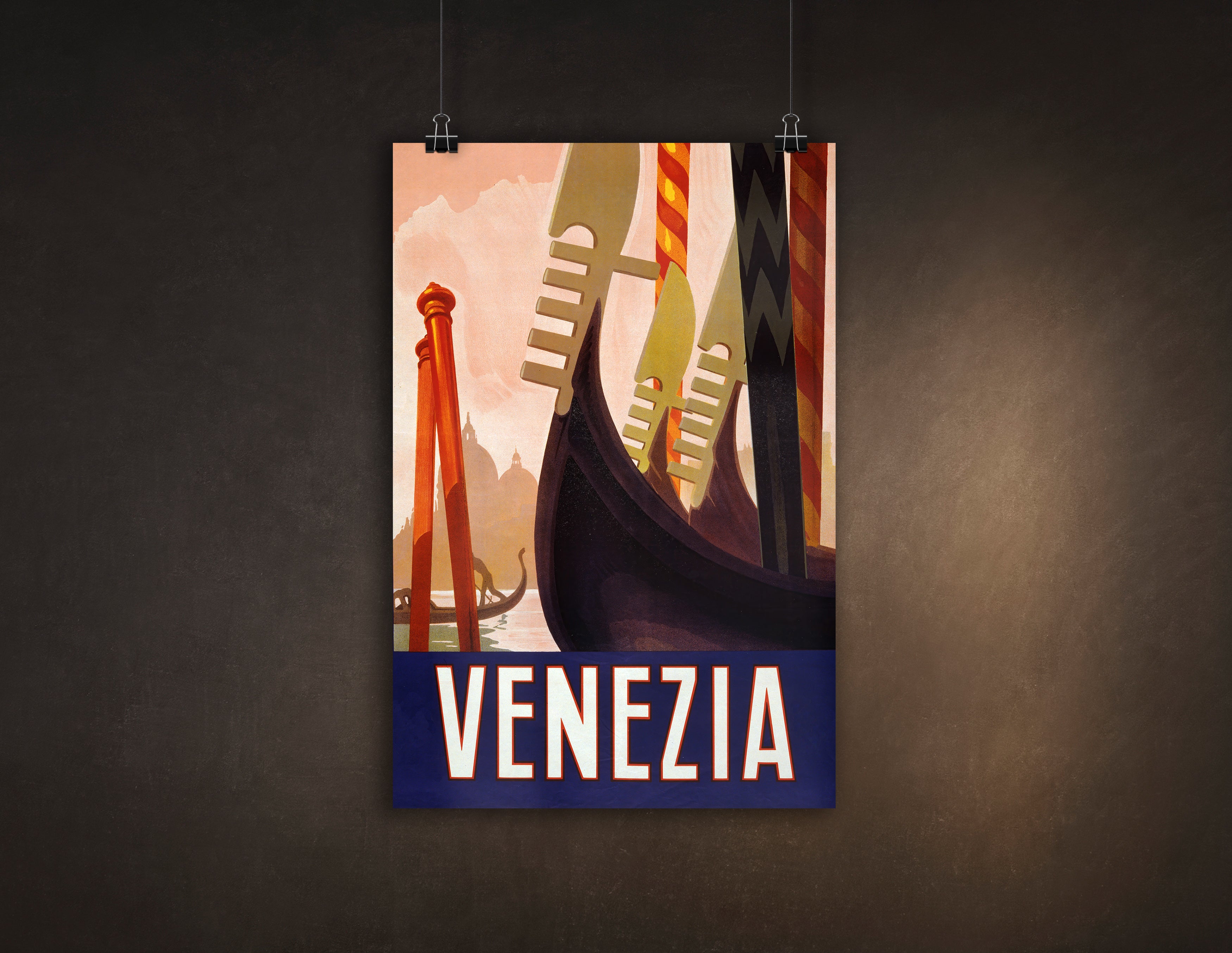 Venezia, Venice Italy Vintage Travel Museum Quality Poster/Art Print, Available in Multiple Sizes