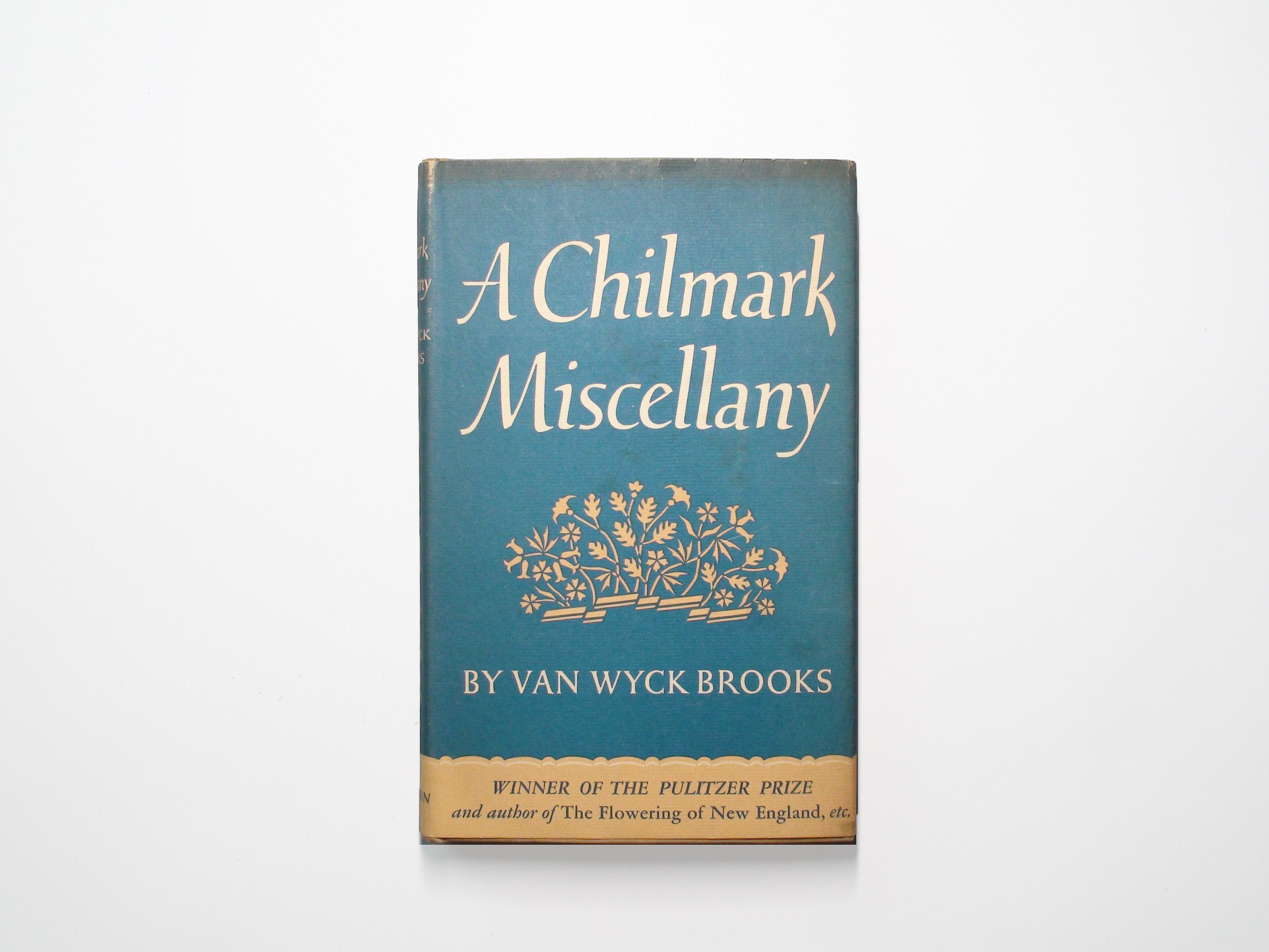A Chilmark Miscellany, Van Wyck Brooks, 1st Ed, w DJ, 1948