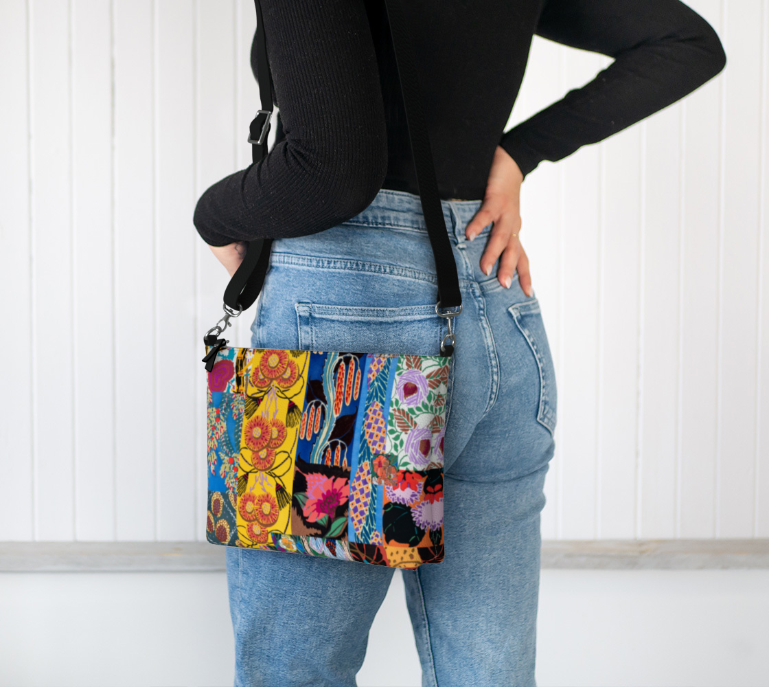 Maximalism to the Max Crossbody Purse, In Pebbled Vegan Leather, Available with White or Black Straps