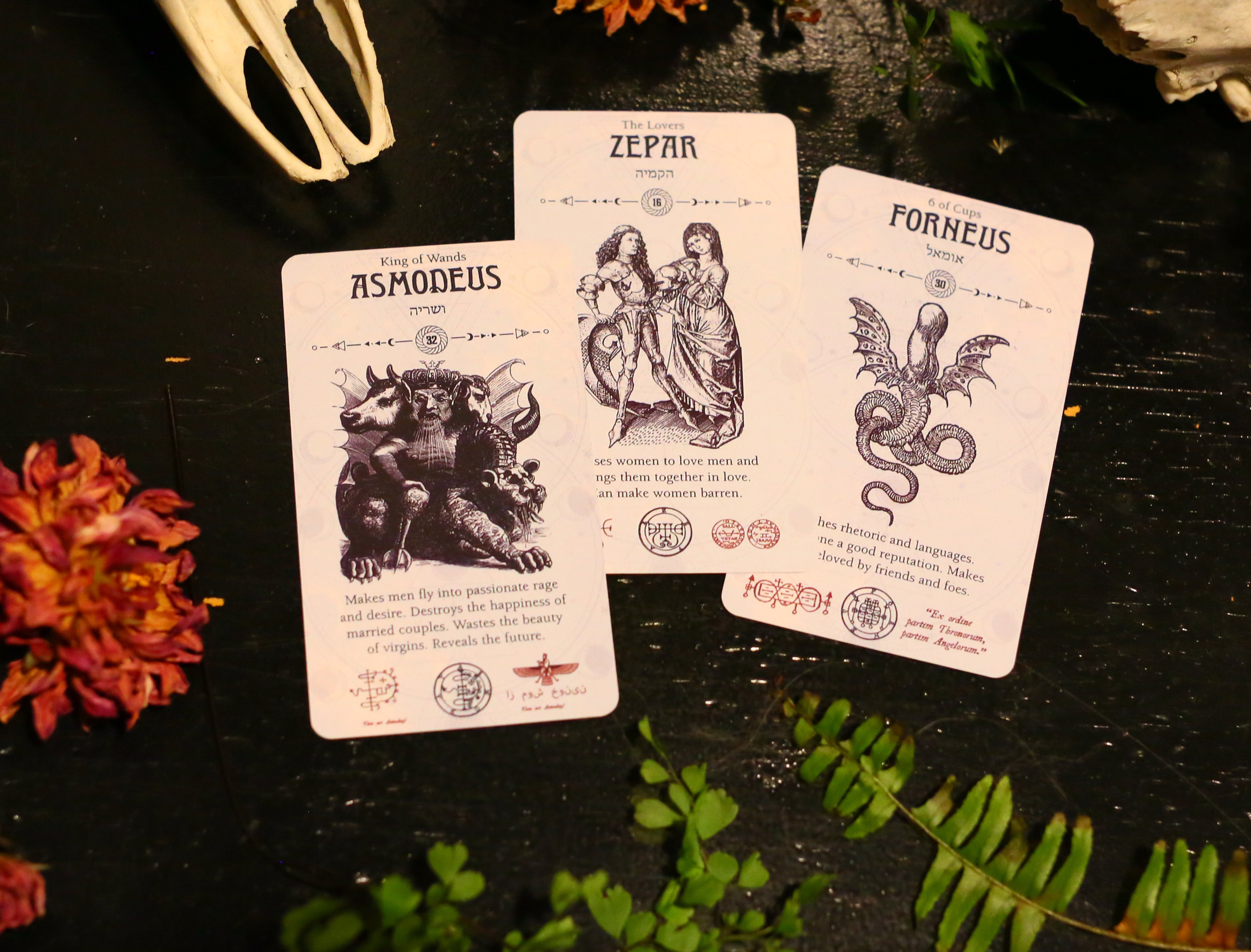 Occult Tarot, Inspired by 17th Century Demonic Magic, 78 Card Symbolic Divination Tarot Set