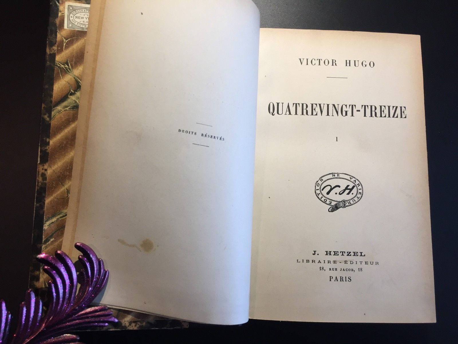 Quatrevingt-Treize, Victor Hugo, 1-2, Leather, Rare, Edition ne Varietur, c1890s