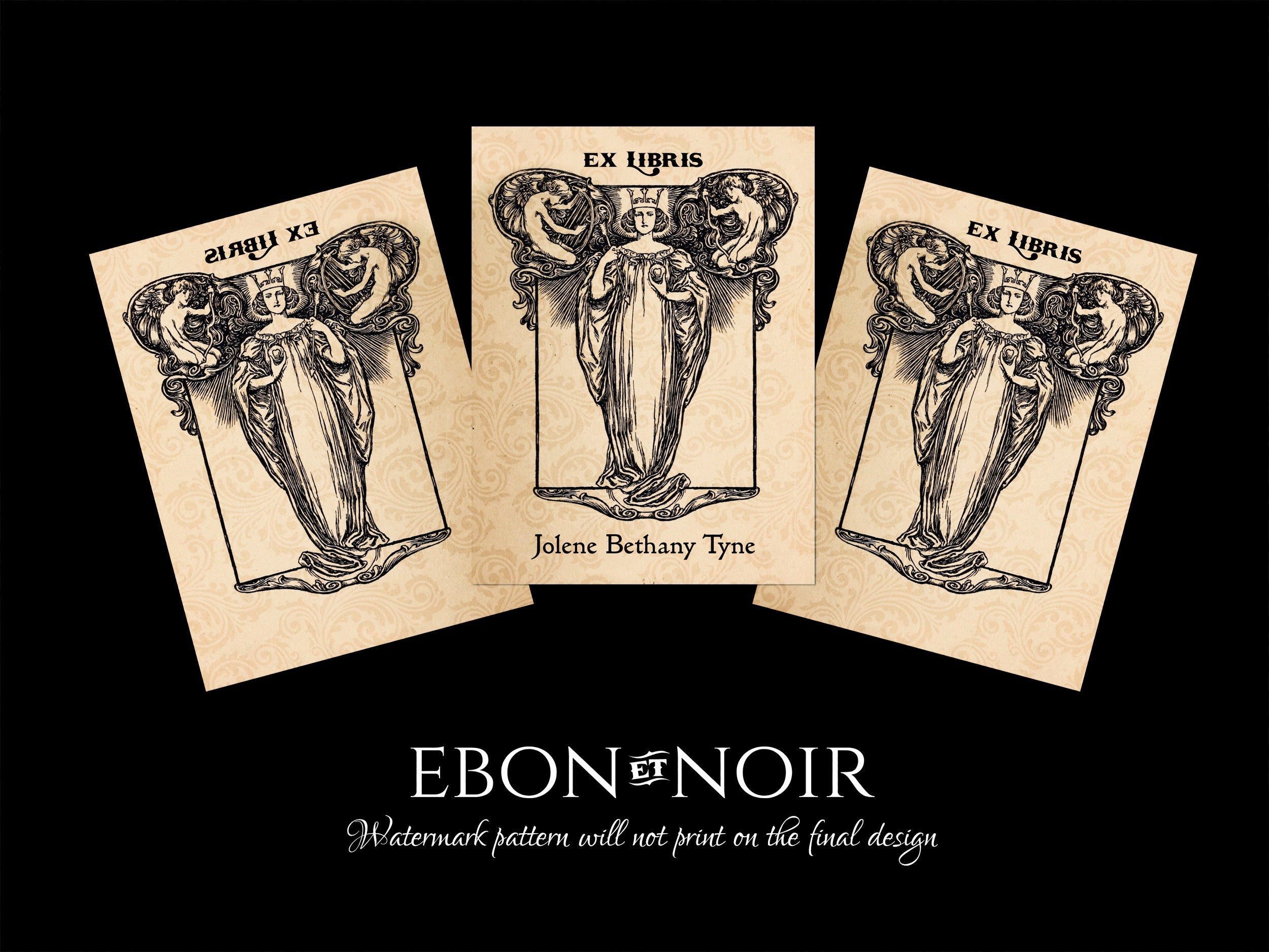 Queen's Gambit, Personalized Ex-Libris Bookplates, Crafted on Traditional Gummed Paper, 3in x 4in, Set of 30