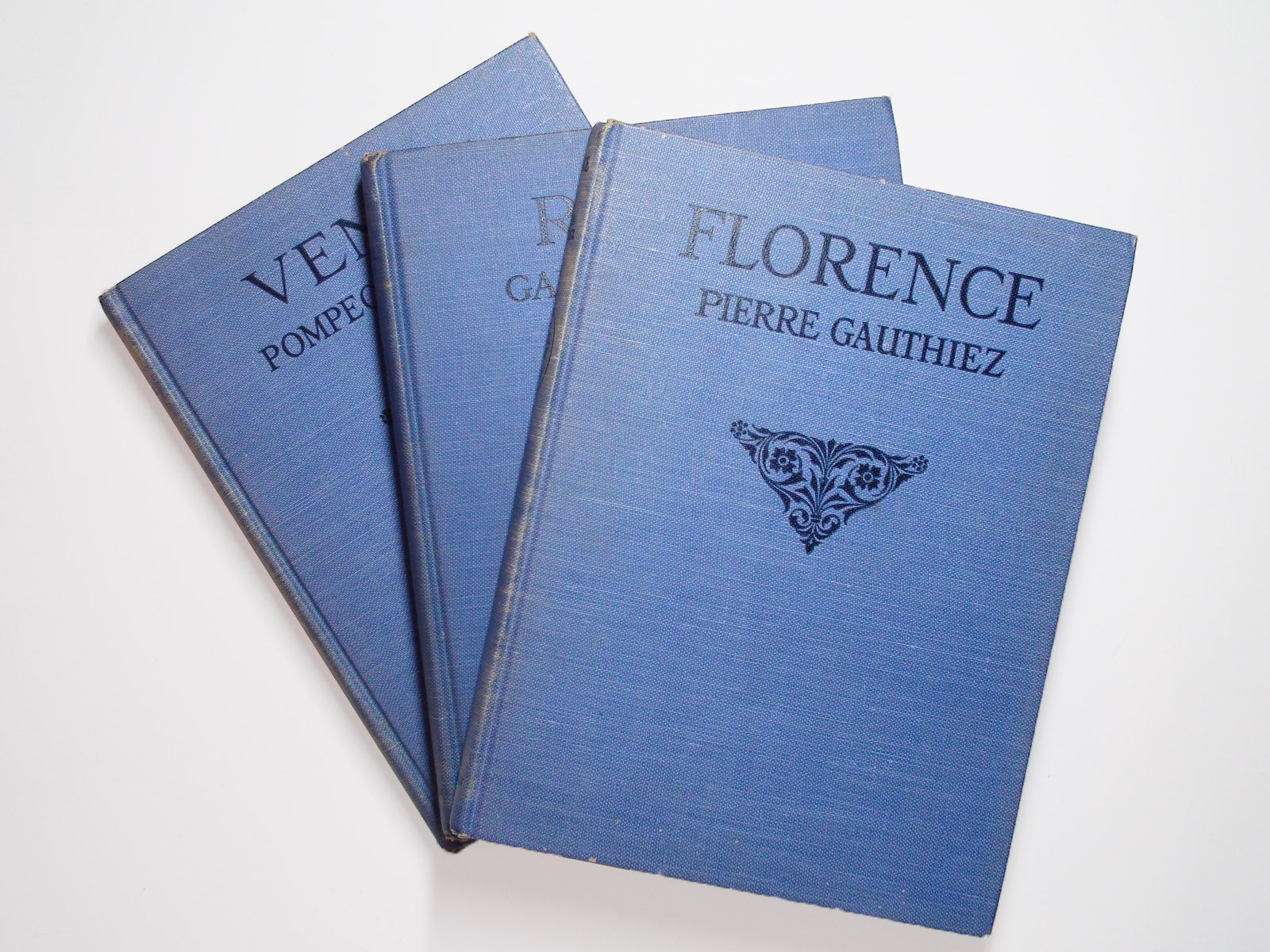 Travel Lover's Library, 3 Volumes, Venice, Florence, Rome, Illustrated, 1926