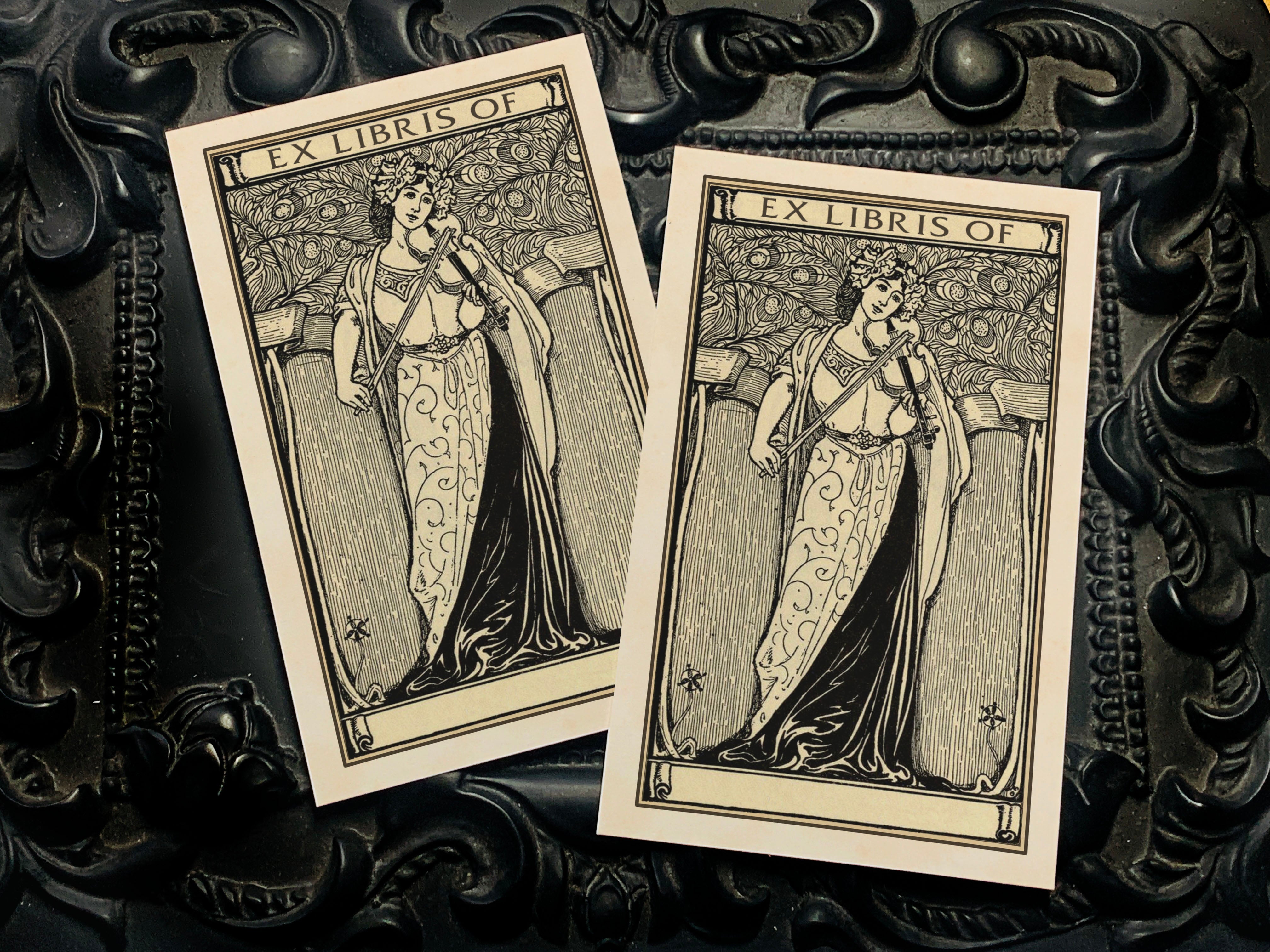 Musician, Personalized Ex-Libris Bookplates, Crafted on Traditional Gummed Paper, 2.5in x 4in, Set of 30