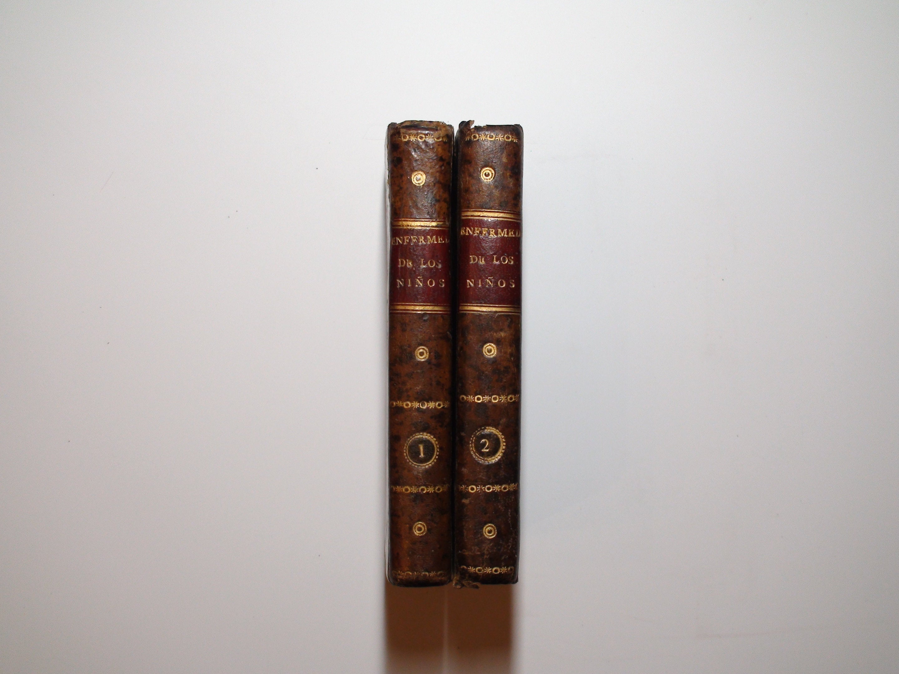 Tratado De Las Enfermedades De Los Niños Hasta la Pubertad, J. Capuron, c1819, Rare, 2 Vol Set