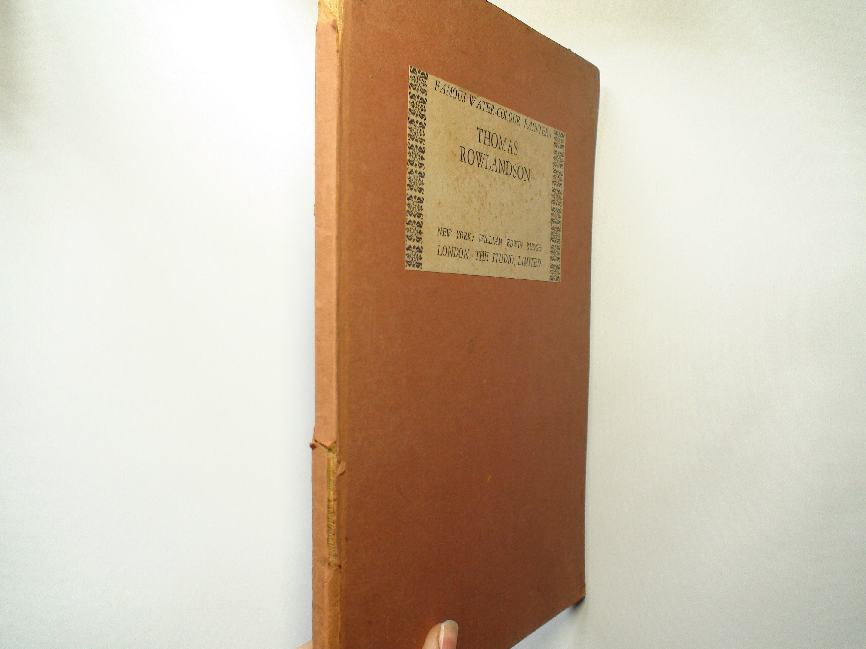 Famous Water-Colour Painters, Thomas Rowlandson, Illustrated, 1st Ed, 1929