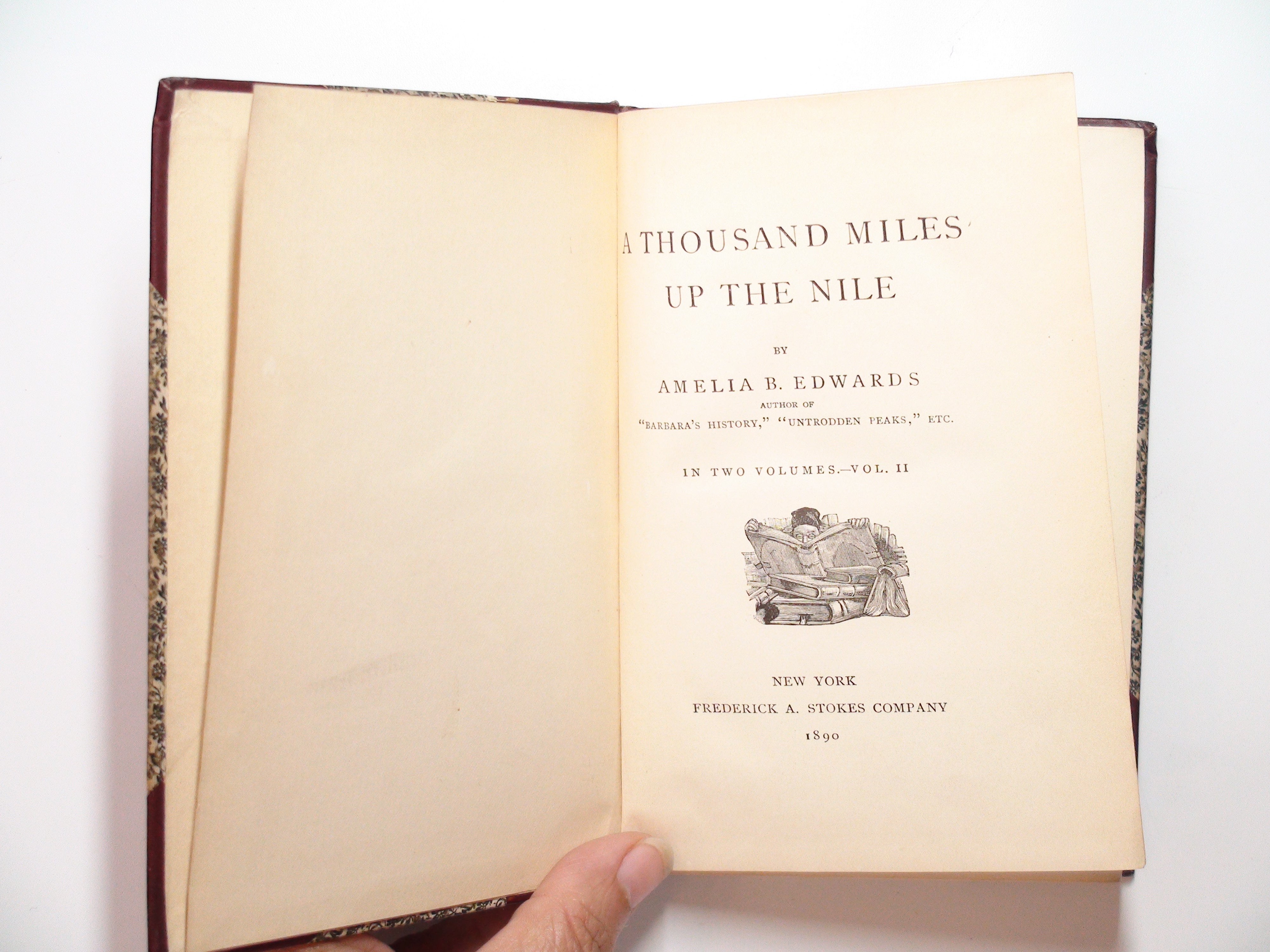 A Thousand Miles Up the Nile, Amelia B. Edwards, Complete in 2 Vols, Rare, 1890