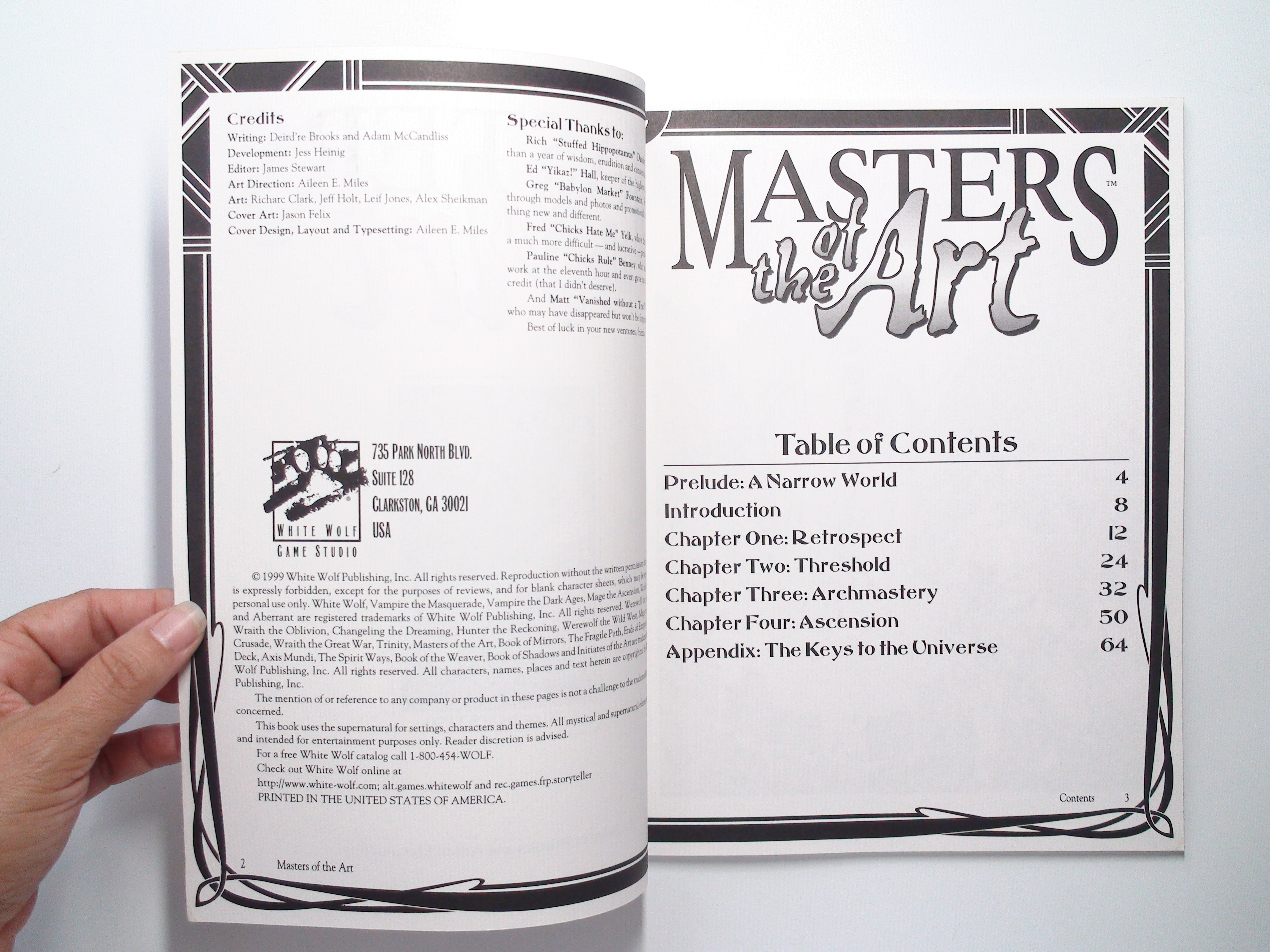Masters of the Art, Archmage Handbook, WoD, White Wolf, Mage The Ascension, 1999