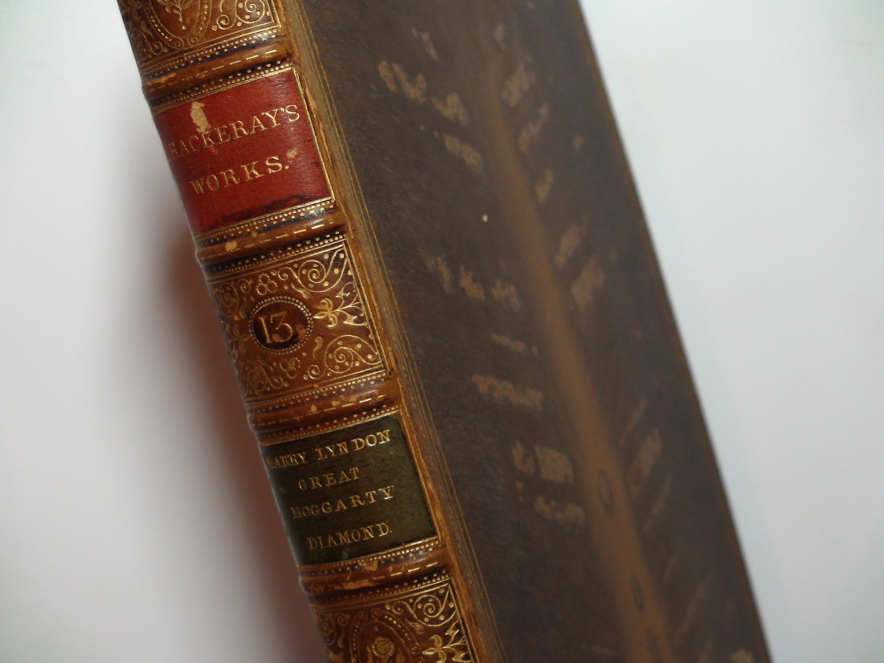 The Works of William M. Thackeray, Maestro Bound in Fine Leather, 1st Collected Edition, Illustrated, 1869