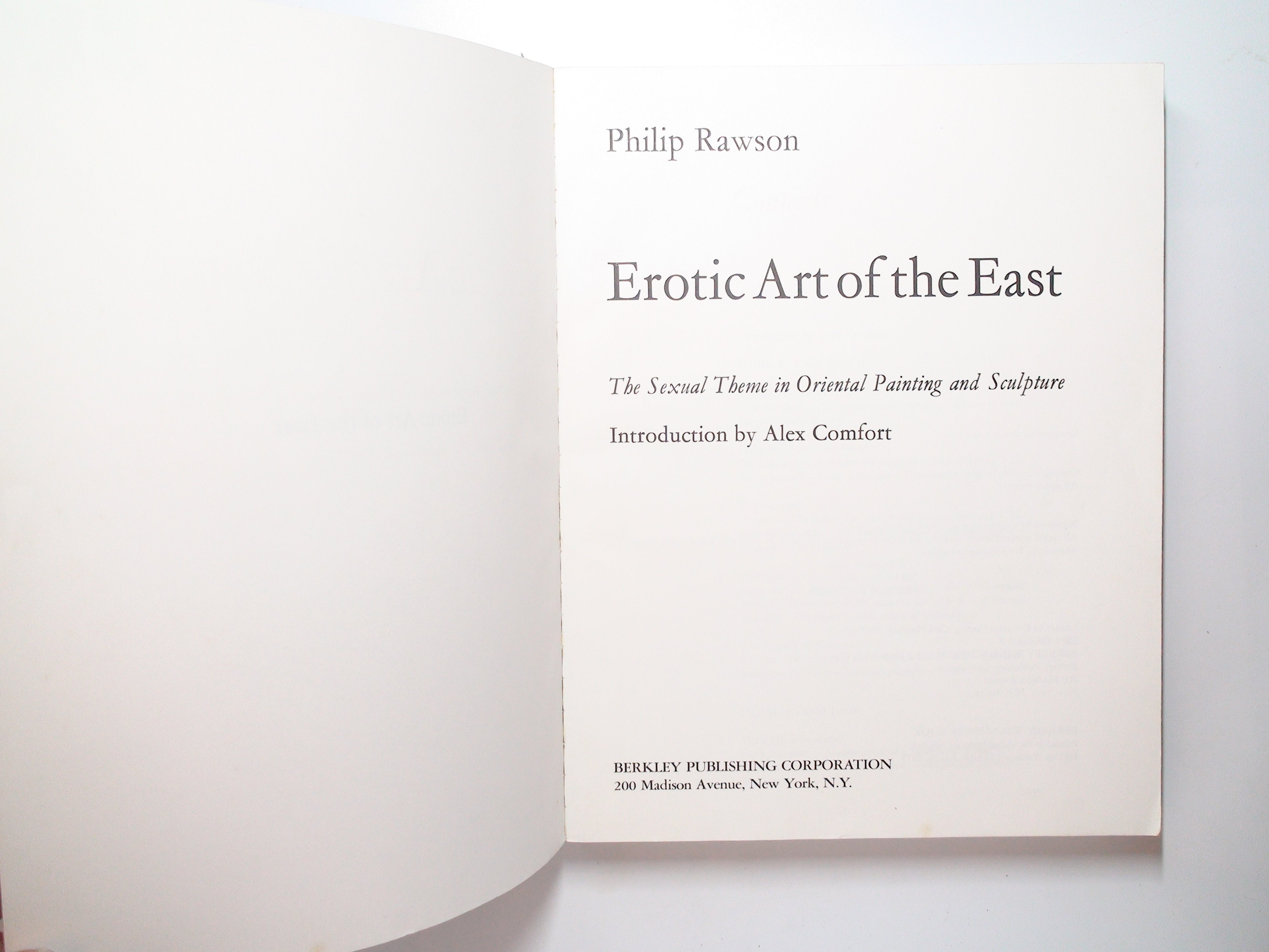 Erotic Art of the East by Philip Rawson, Illustrated, Softcover, 1977