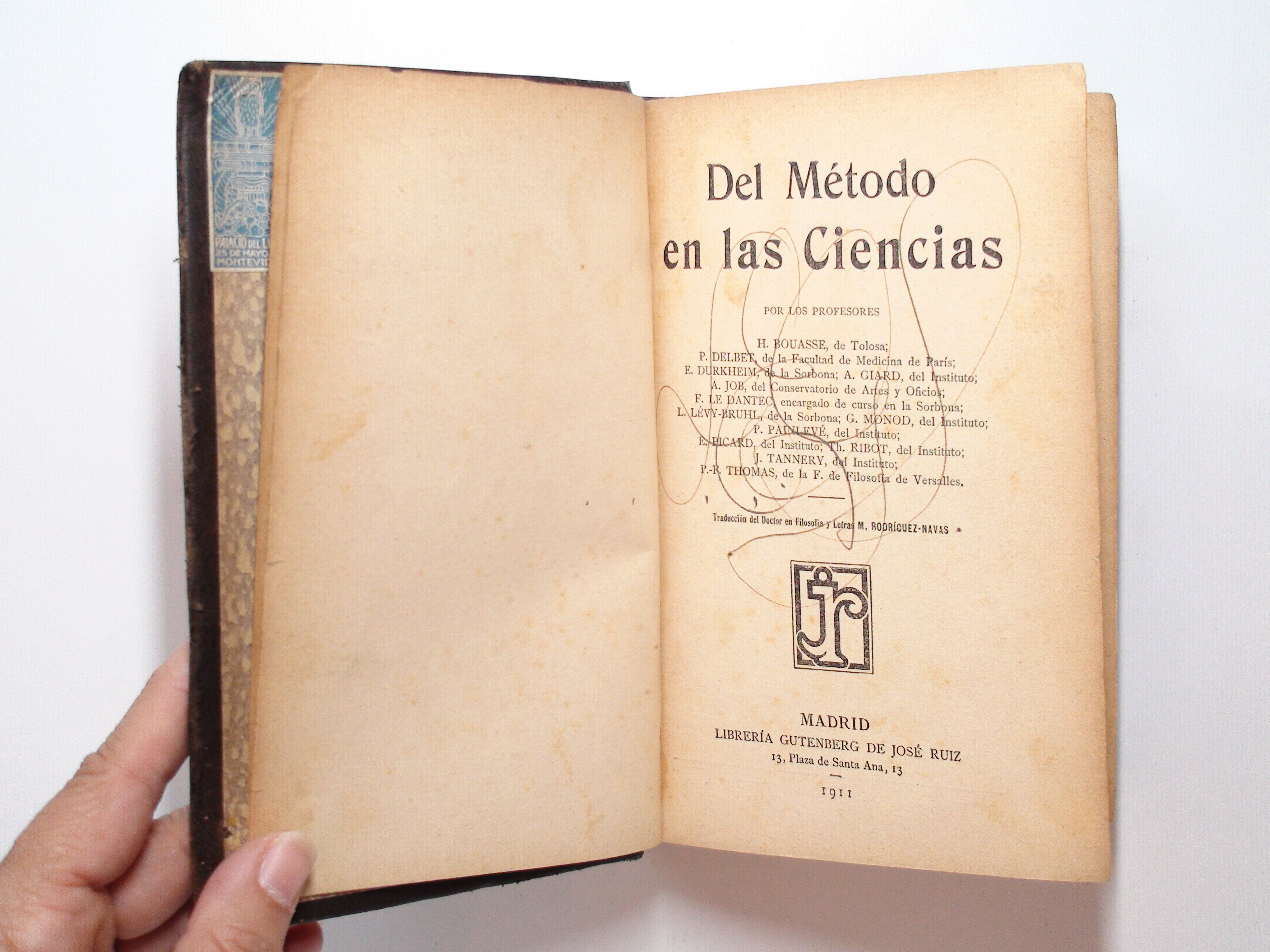 Del Metodo en las Ciencias, Spanish Language, Leather, RARE Science Books, 1911