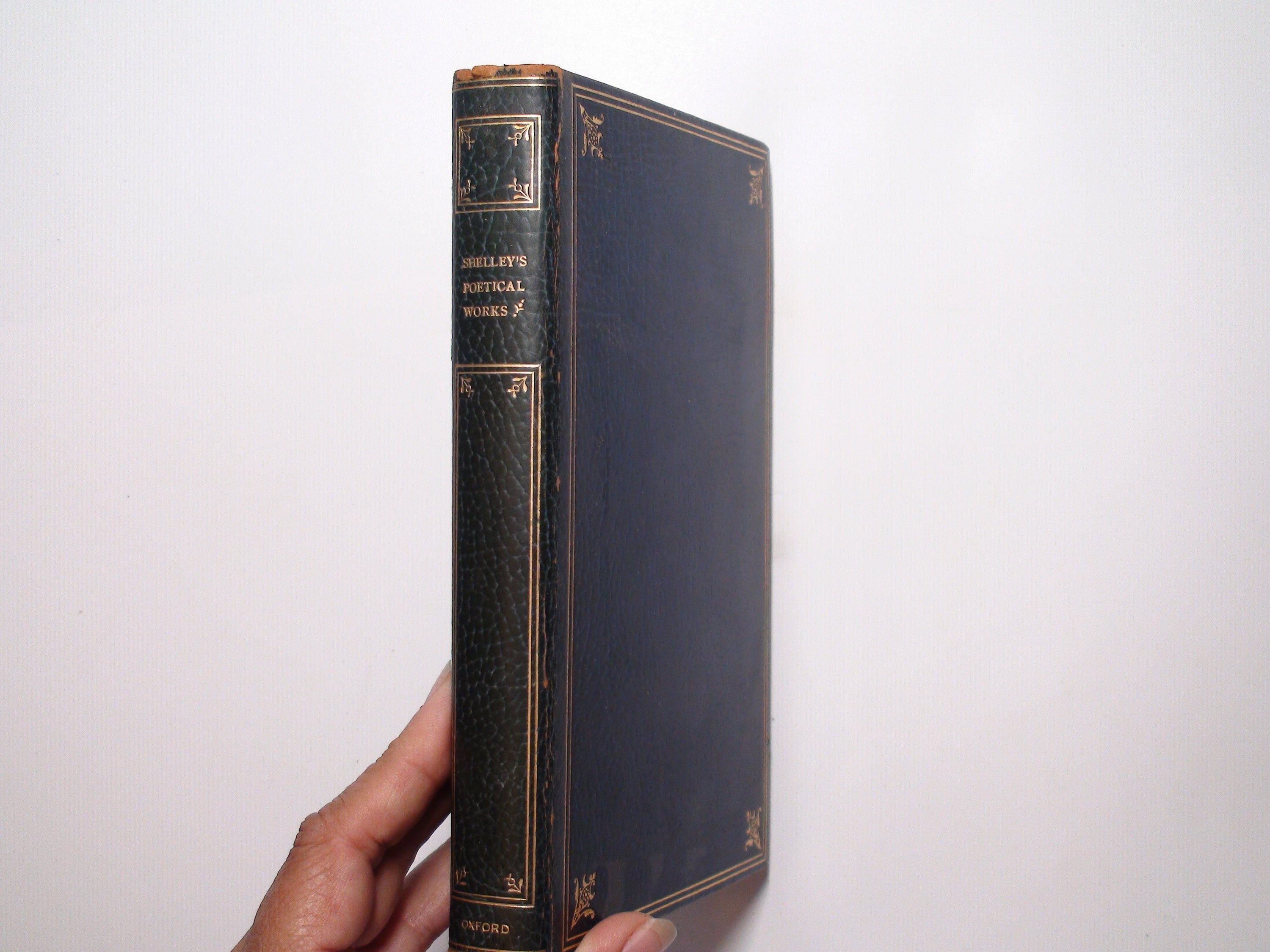 The Complete Poetical Works Of Percy Bysshe Shelley, Oxford Ed, Leather, 1921
