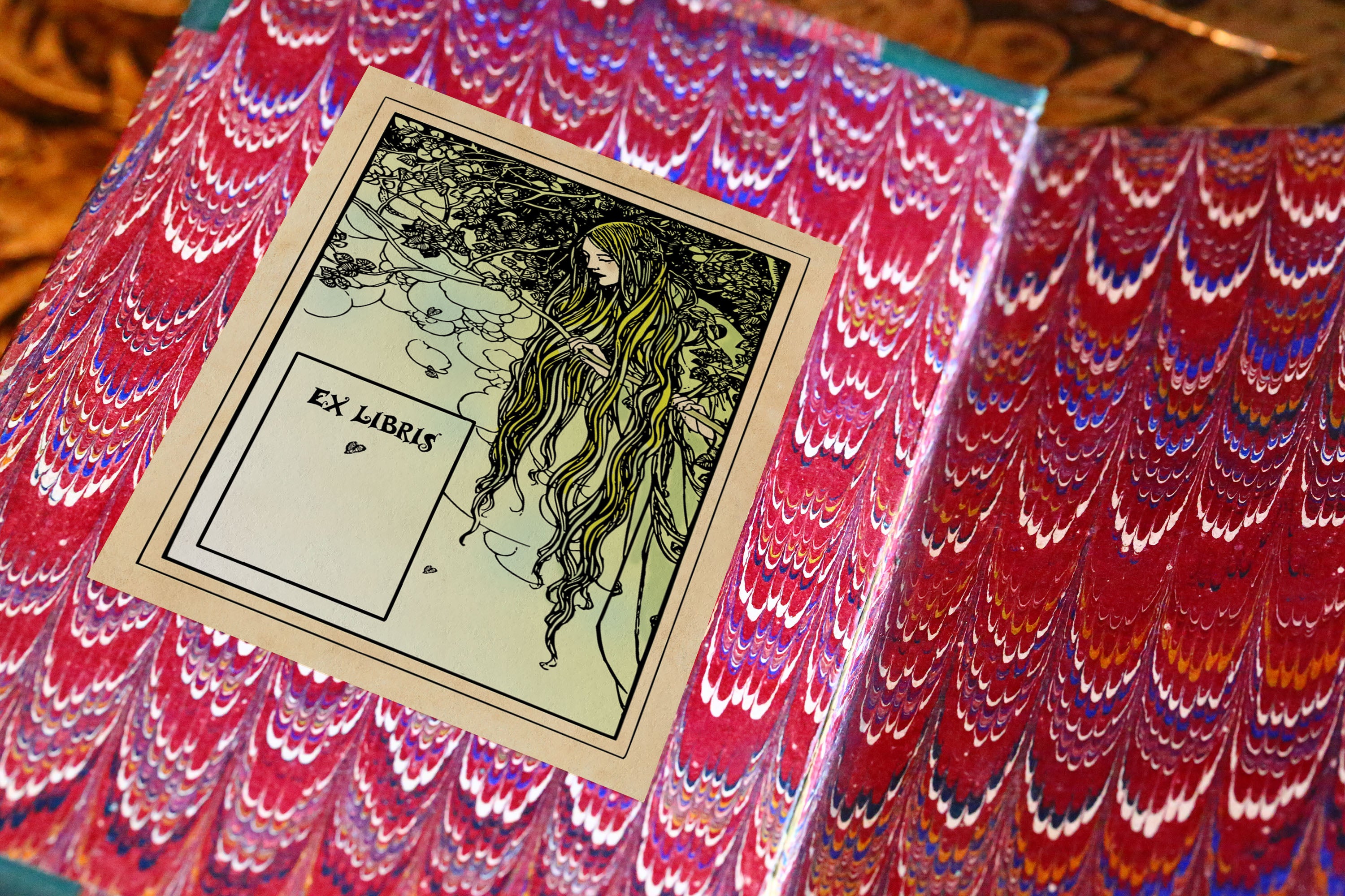 Curious Dryad, Personalized Ex-Libris Bookplates, Crafted on Traditional Gummed Paper, 3in x 4in, Set of 30