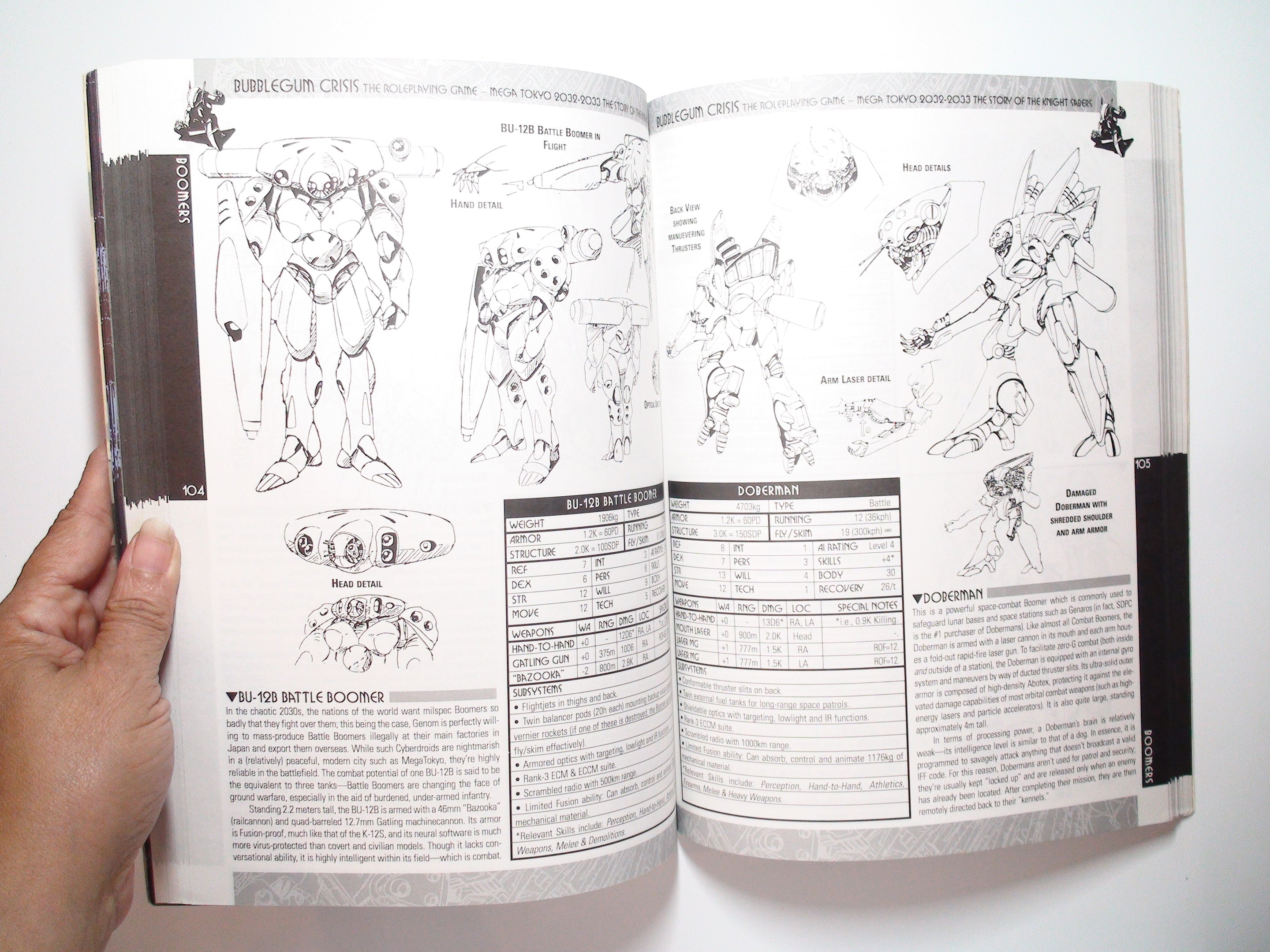Bubblegum Crisis, MegaTokyo 2033, The Roleplaying Game, 1st Ed, BG8001, 1996