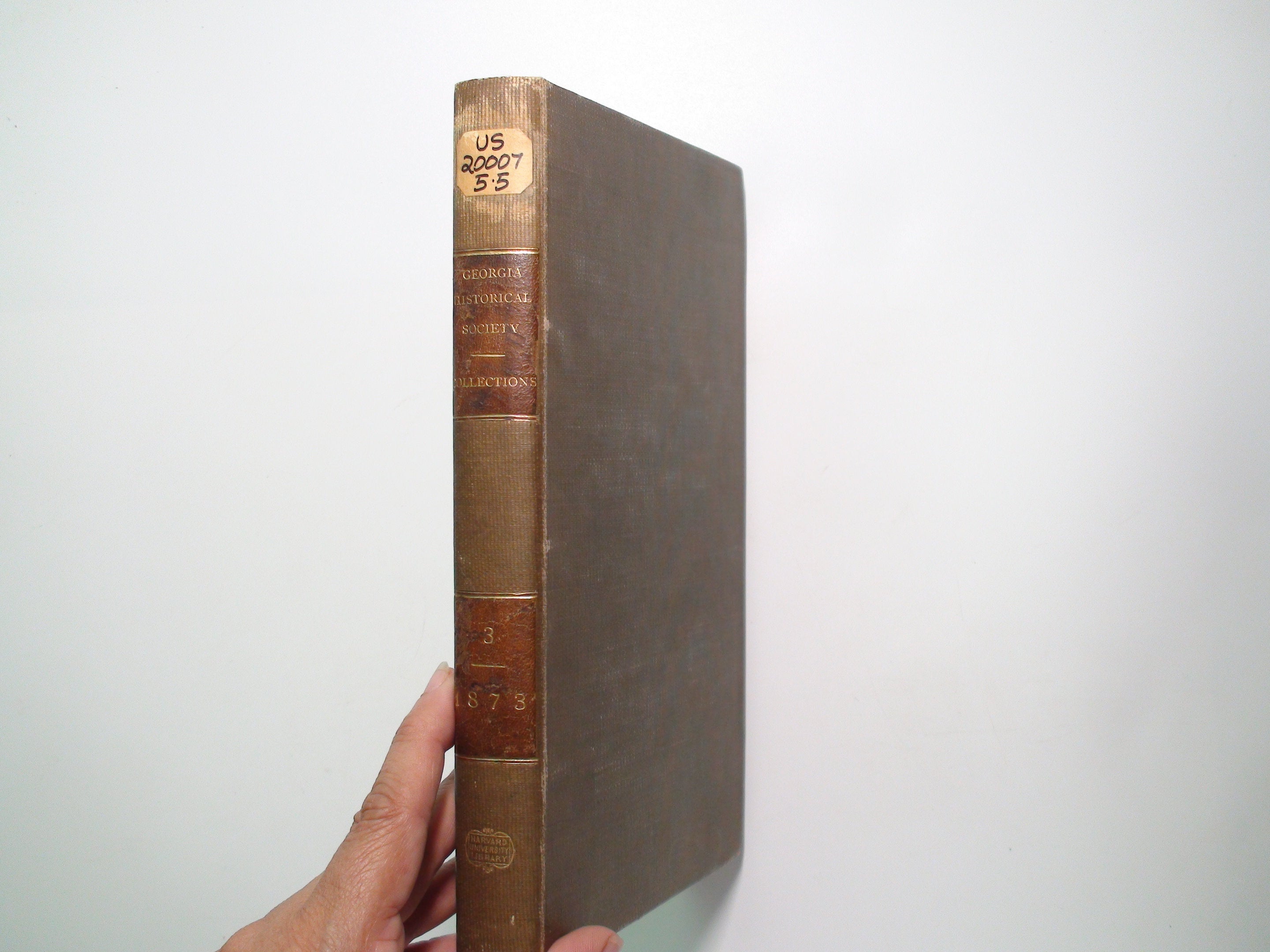 Collections Of The Georgia Historical Society Vol. III, 1st Ed, 1873