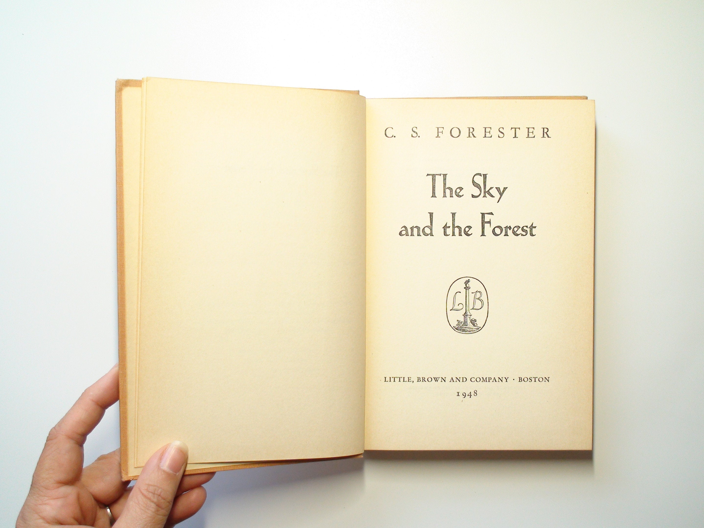 The Sky and the Forest, C. S. Forester, 1st Ed, no DJ, Book Club, 1948
