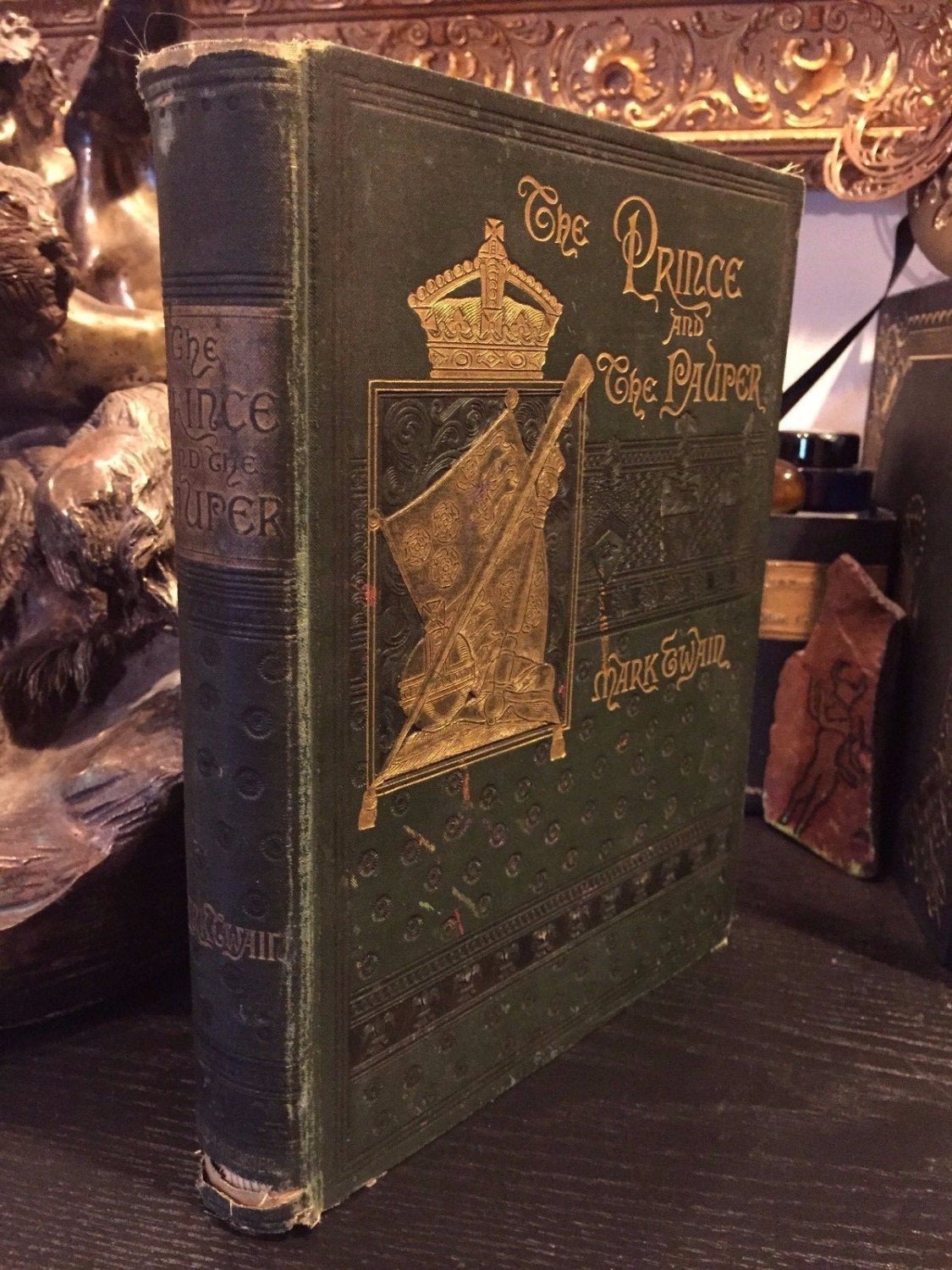 The Prince and the Pauper, Mark Twain, 1889, Illustrated, Victorian Binding