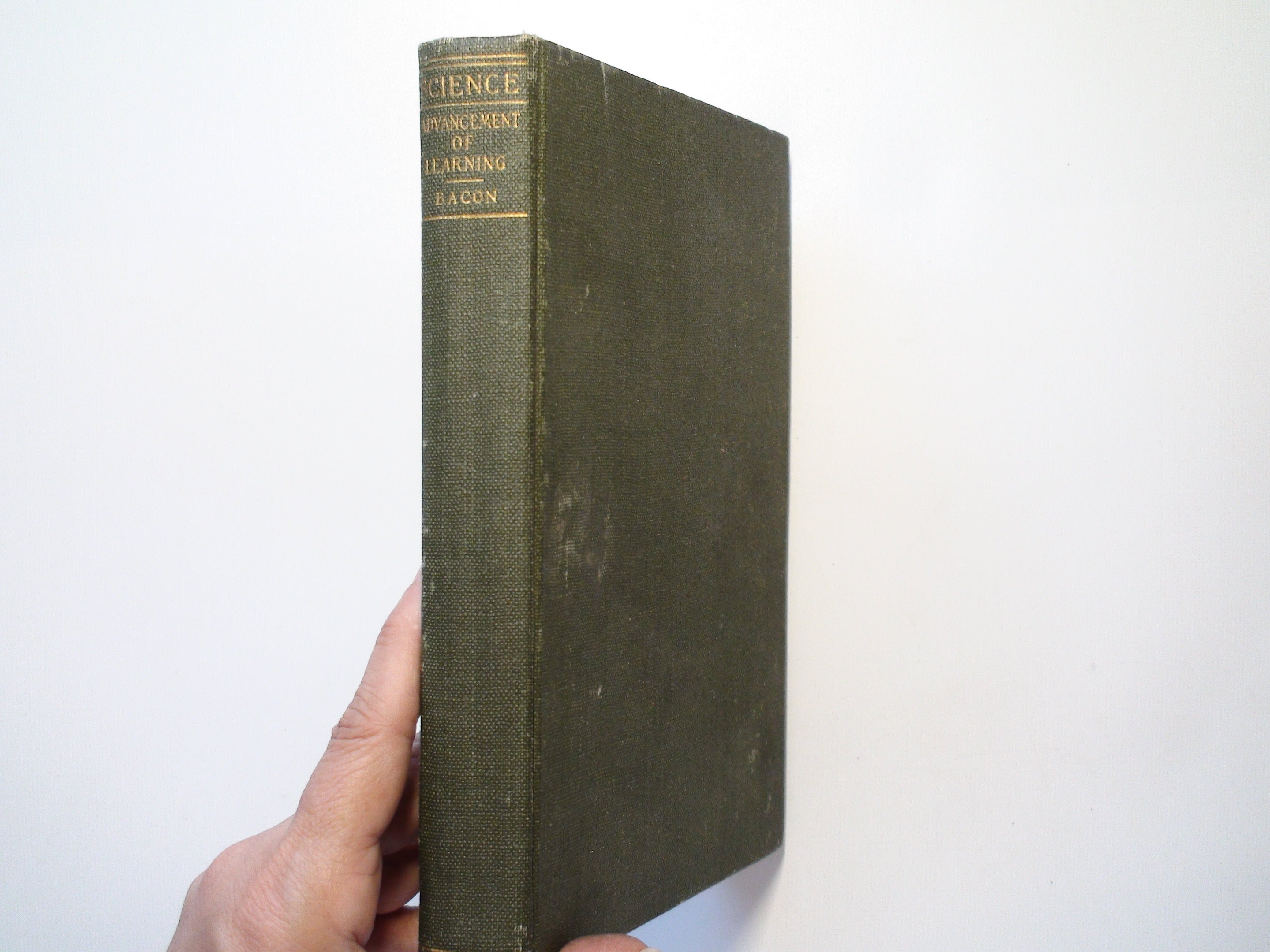 Advancement of Learning, by Lord Bacon, 1st Ed, 1902