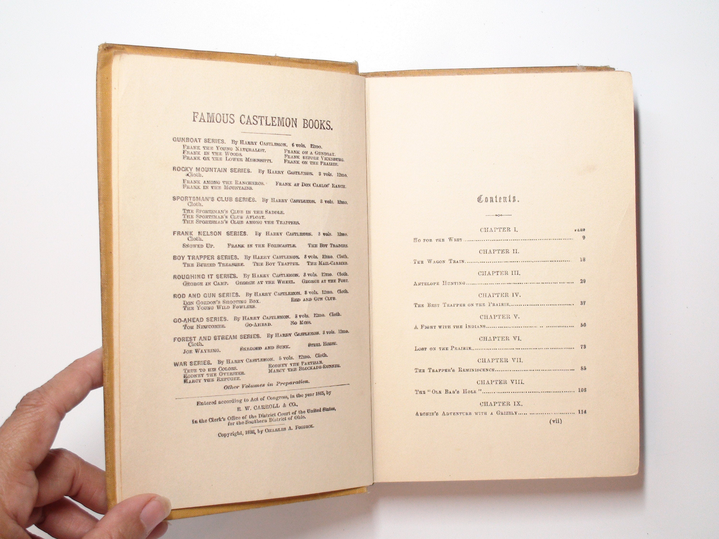 Frank on the Prairie, Frank and Archie Series, By Harry Castlemon, 1893