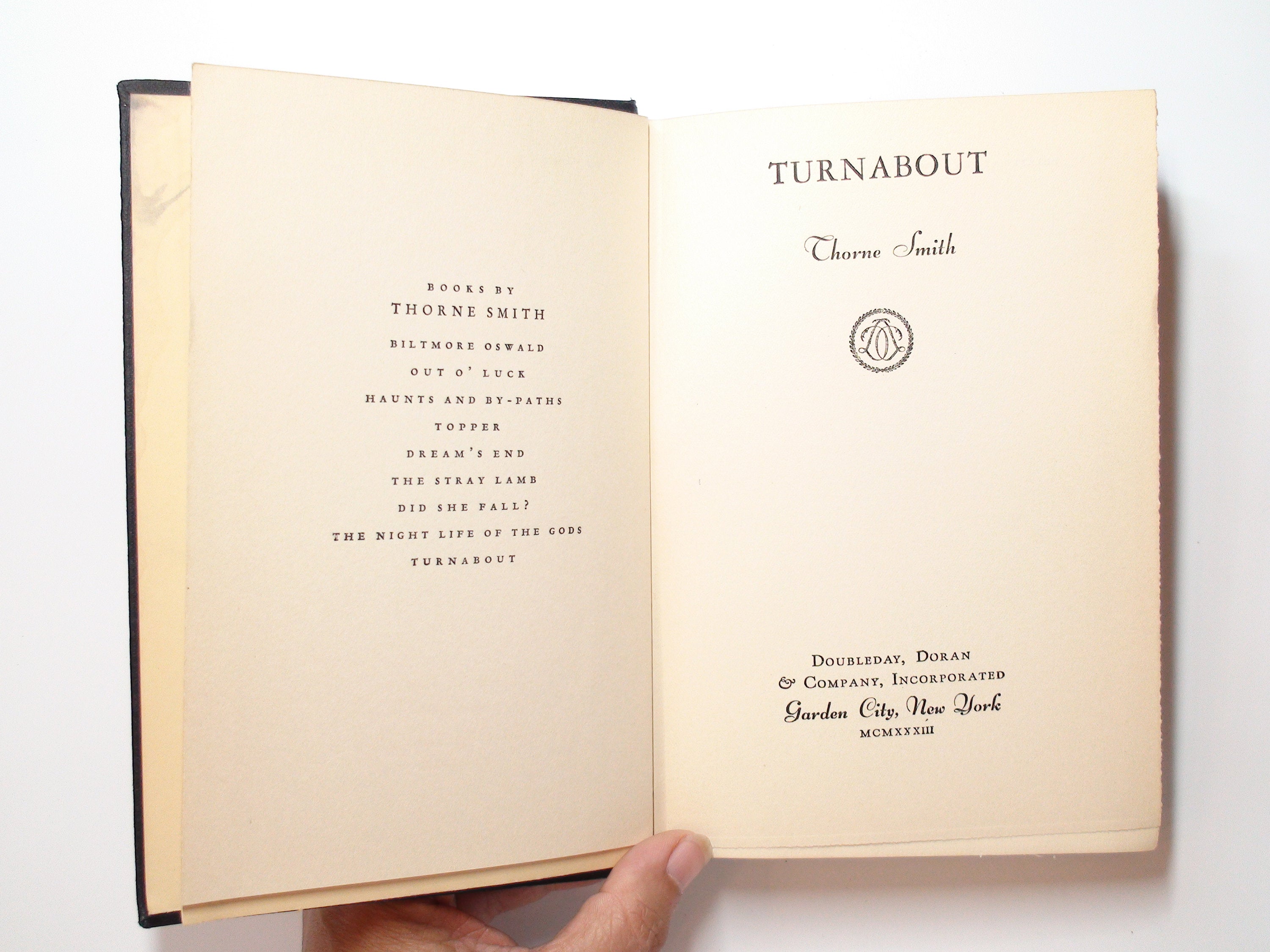 Turnabout, Thorne Smith, Hardcover, No D/J, 1933