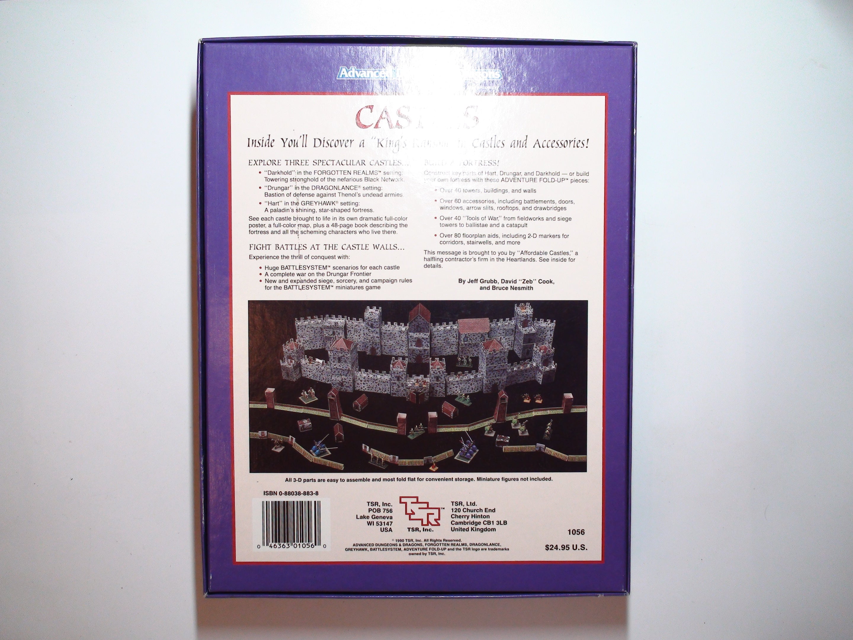 Castles, 3D Game Accessory, In Box, UNPUNCHED, TSR AD&D 2nd Ed, #1056, 1990