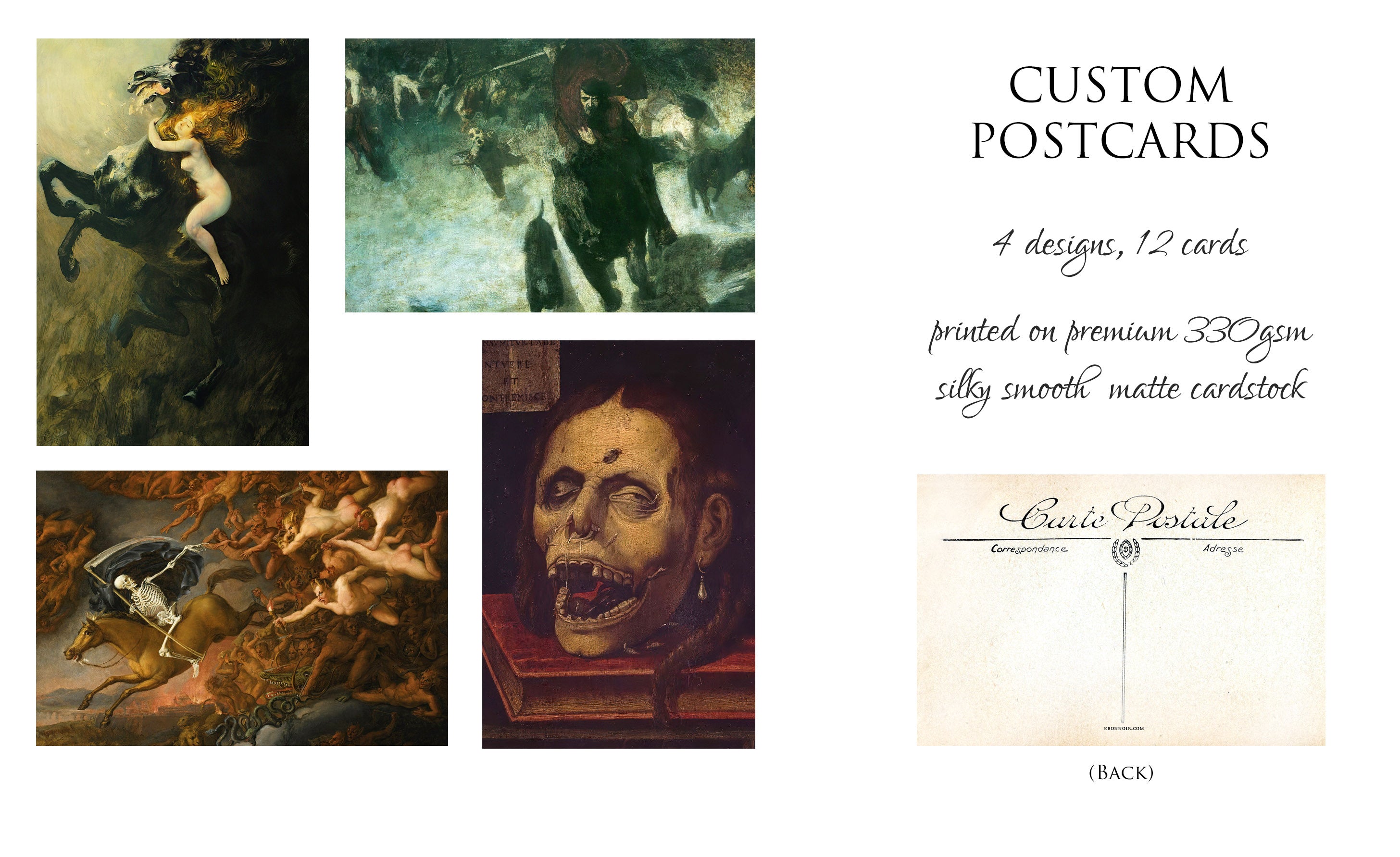 CUSTOM ORDER - Horror Postcards {3 Sets} 4in x 6in