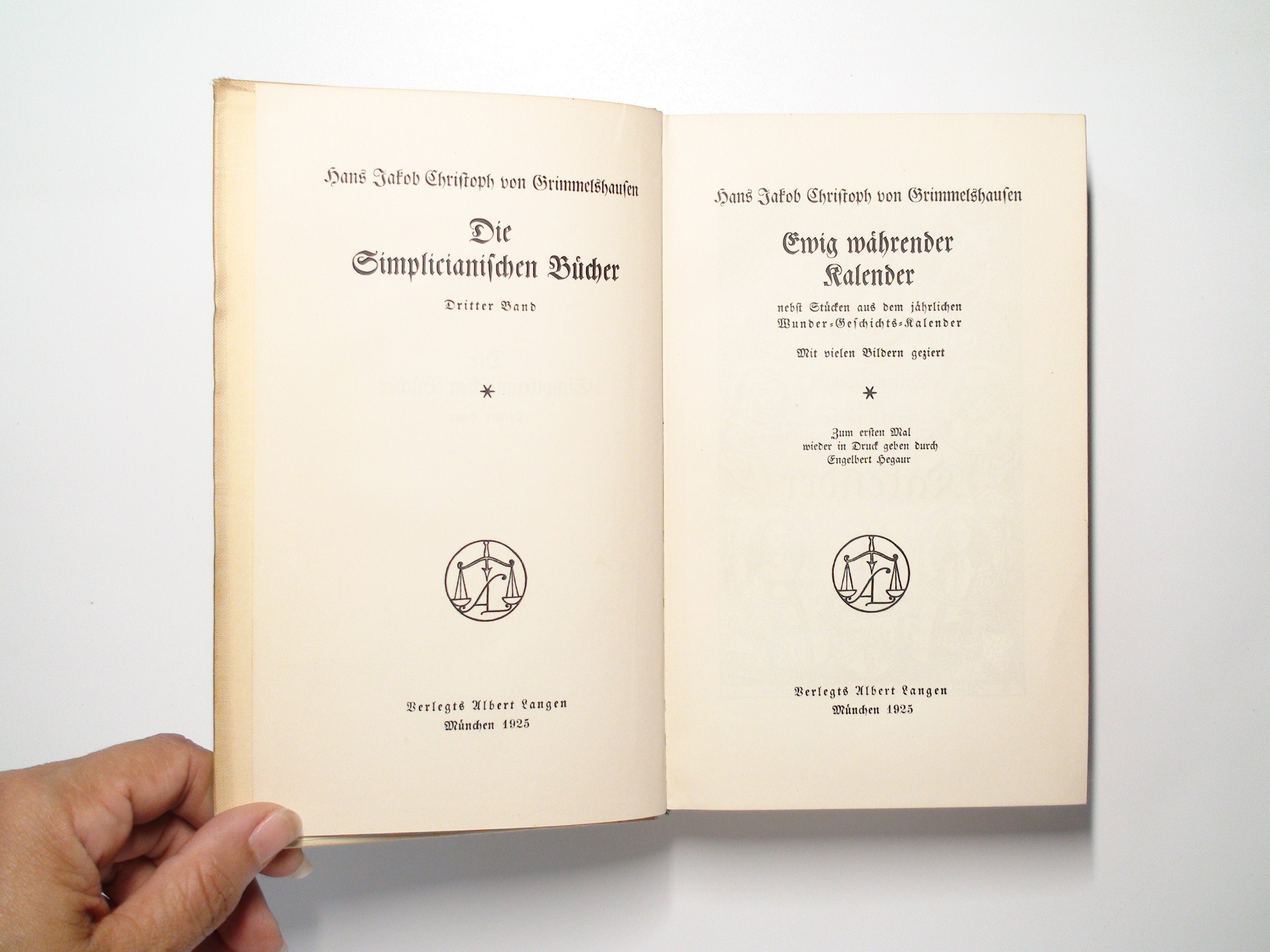 Grimmelshausen des Abenteuerlichen Simplicissimi Kalender, Illustrated, 1925