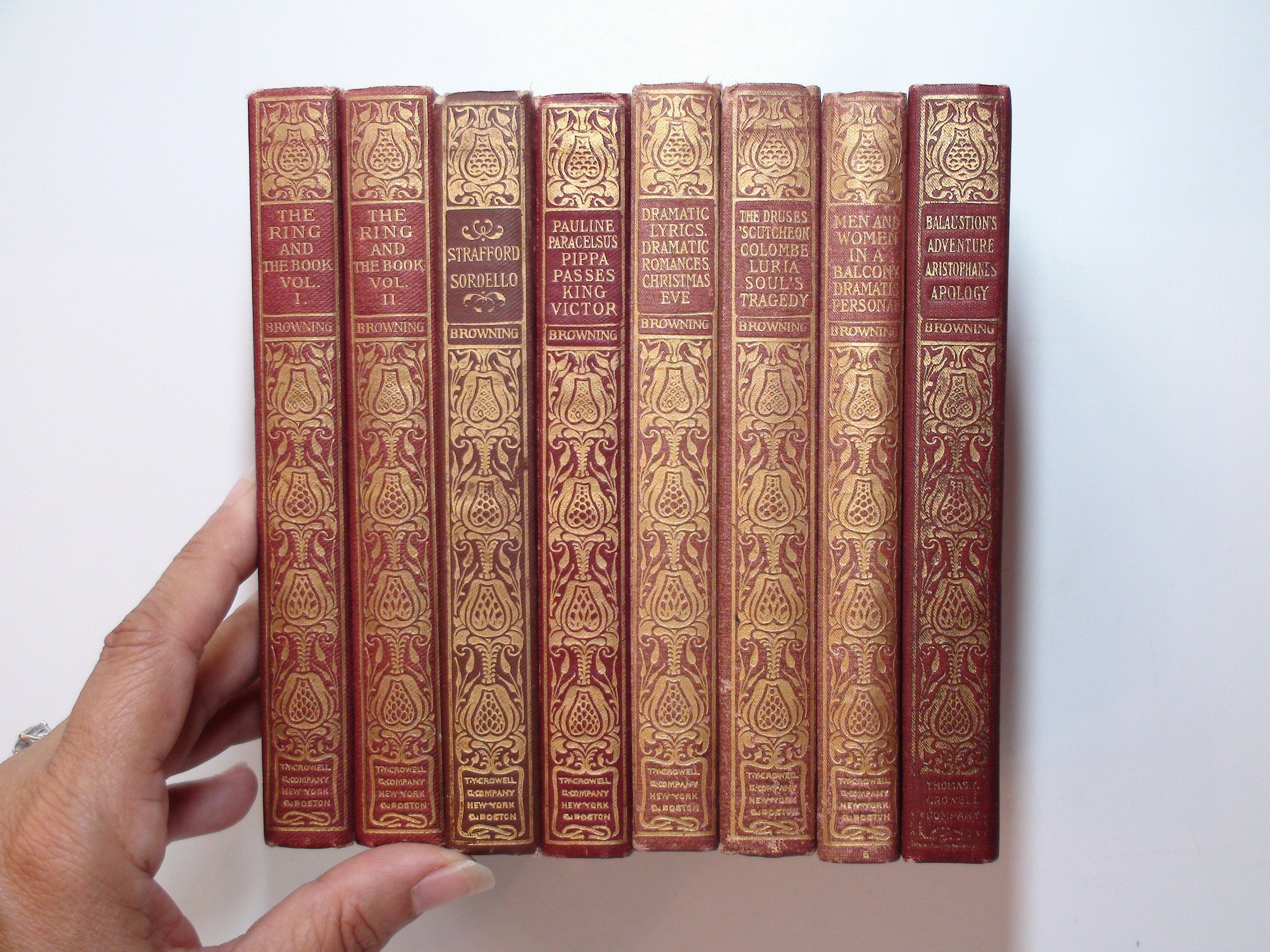 The Complete Works of Robert Browning, Partial Set of 8 Attractive Volumes, 1898