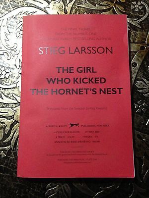 The Girl Who Kicked the Hornet's Nest, Stieg Larsson, Uncorrected Proof (ARC)