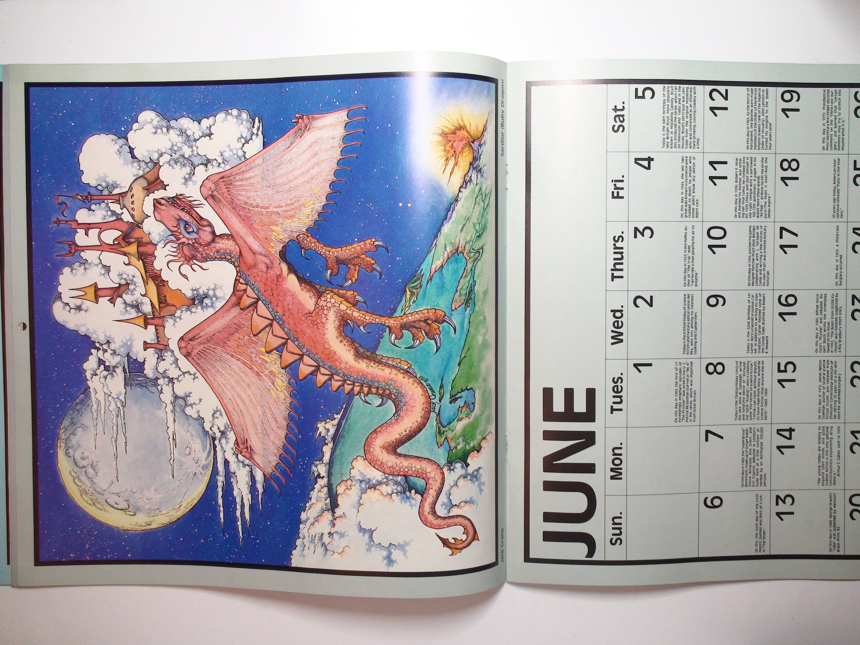 Days of the Dragon, Dungeons & Dragons 1982 Fantasy Calendar, Collectible