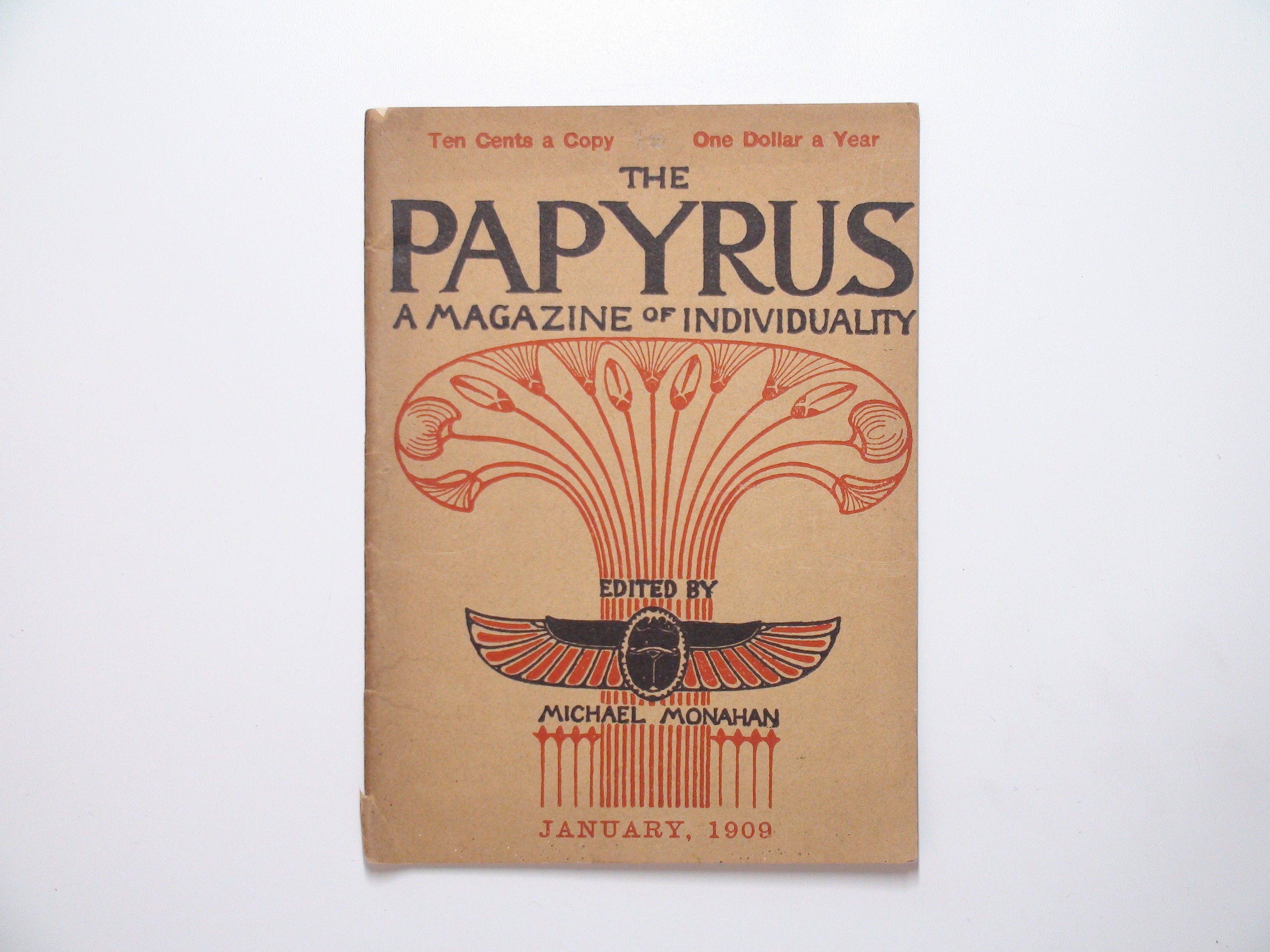 The Papyrus Magazine, Ed. by Michael Monahan, RARE, 1st Ed, January 1909