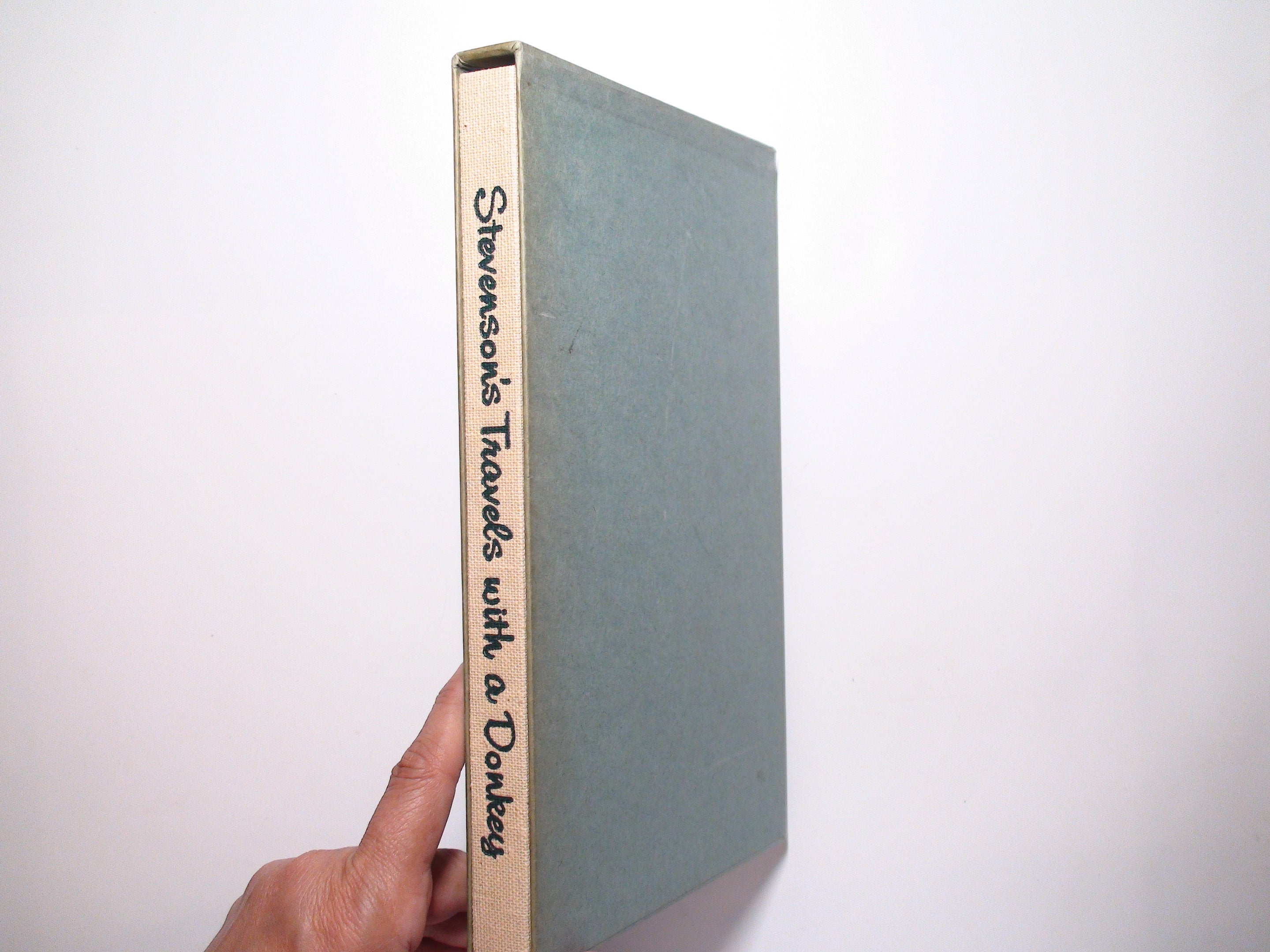 Travels With A Donkey, by Robert Louis Stevenson, 1st Ed, Slipcase, Illustrated, 1957