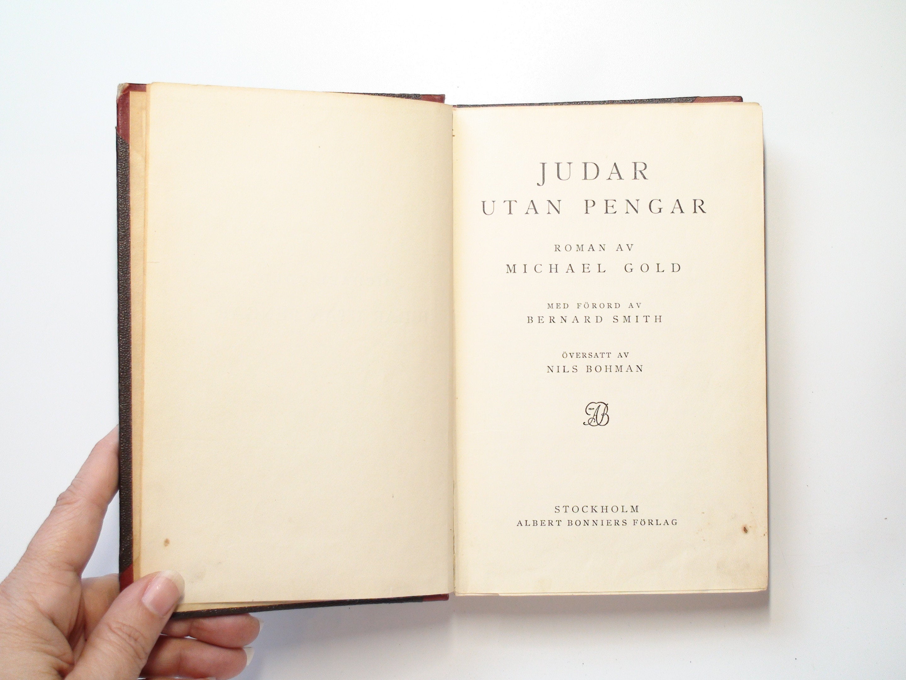 Judar Utan Pengar, Michael Gold, Swedish Language, 1921