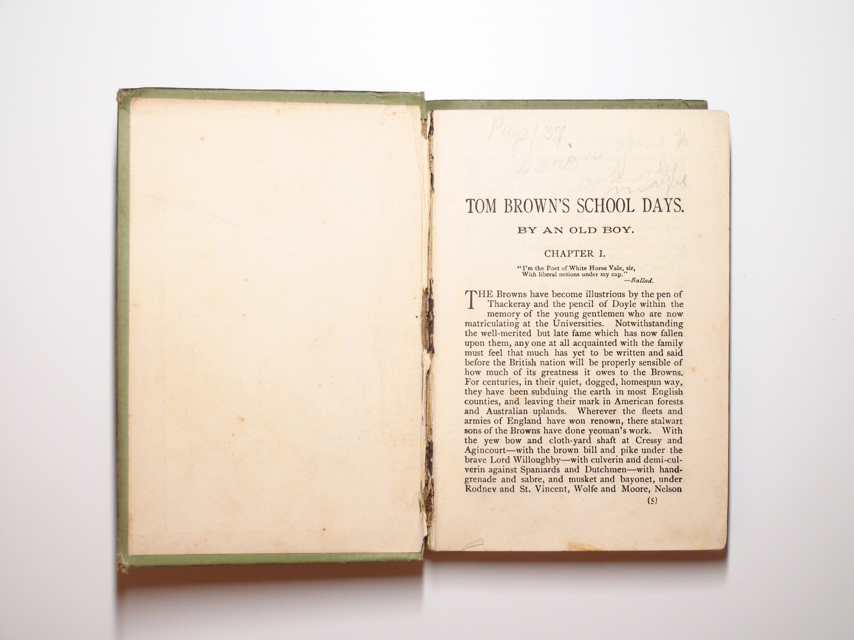 Tom Brown's School Days, Thomas Hughes, Vintage Book, Henry Altemus, Early