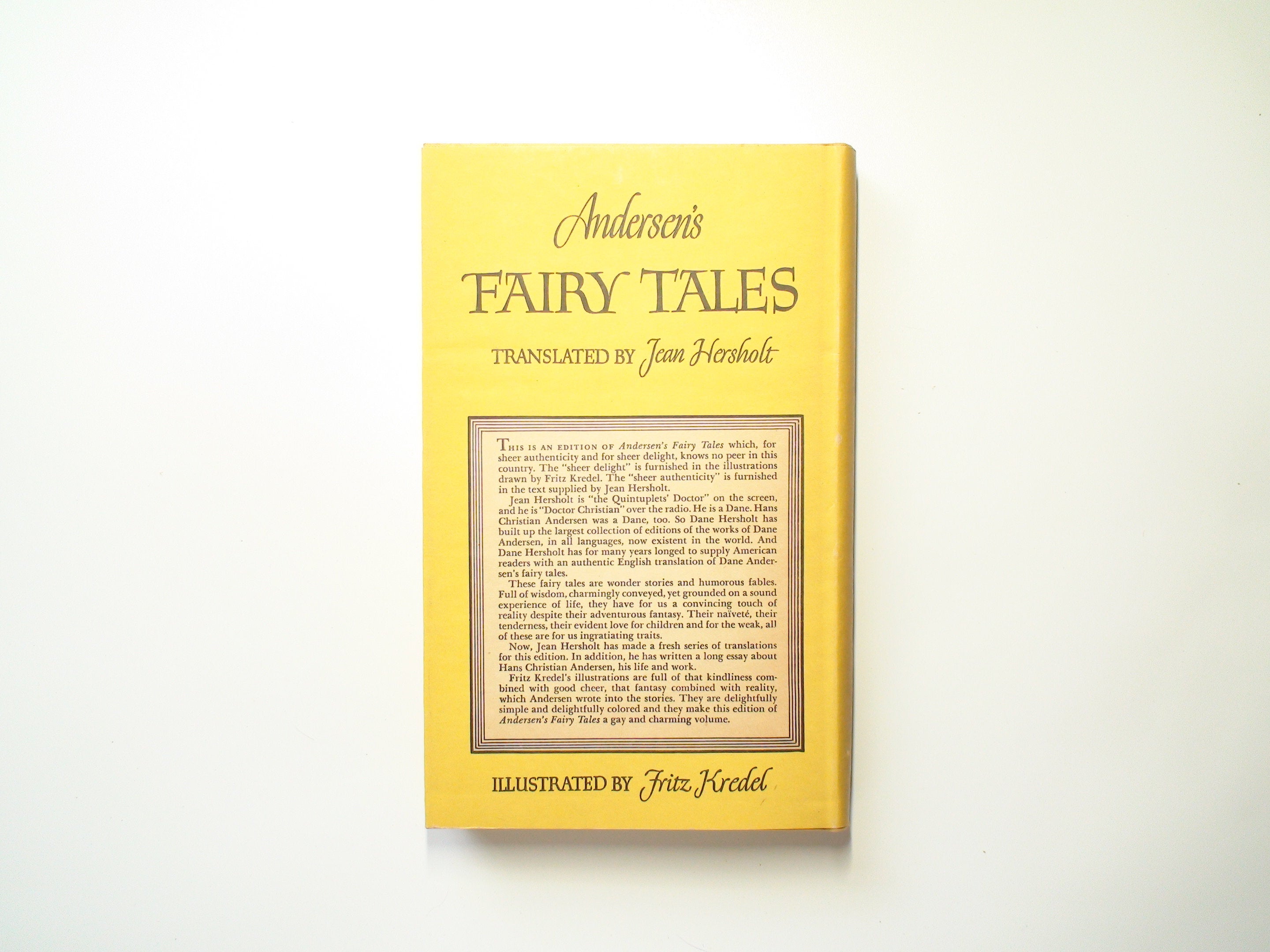 Andersen's Fairy Tales, Illustrated by Fritz Kredel, Heritage Press, 1942